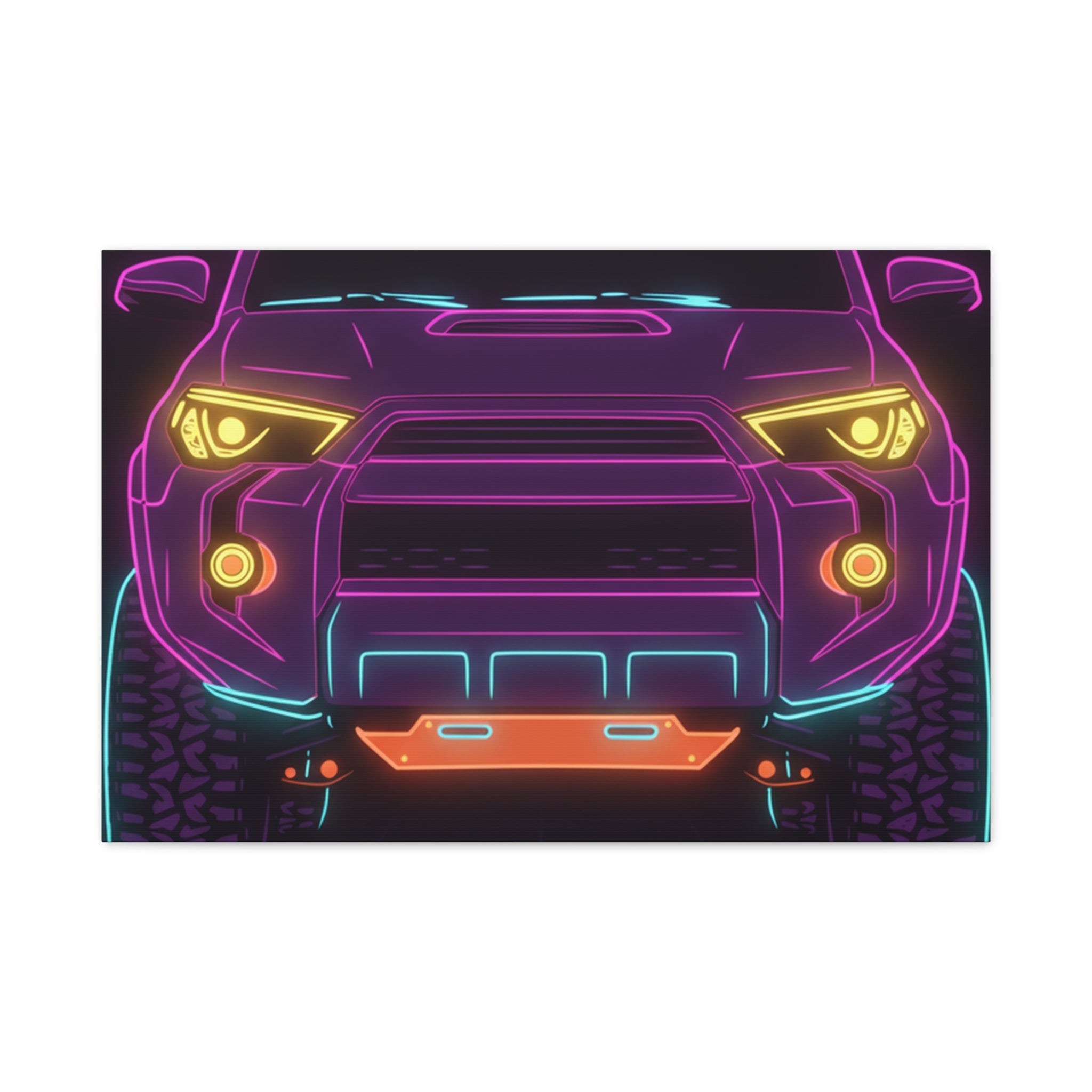 Toyota 4Runner TRD Pro Neon Synthwave Canvas Wall Art