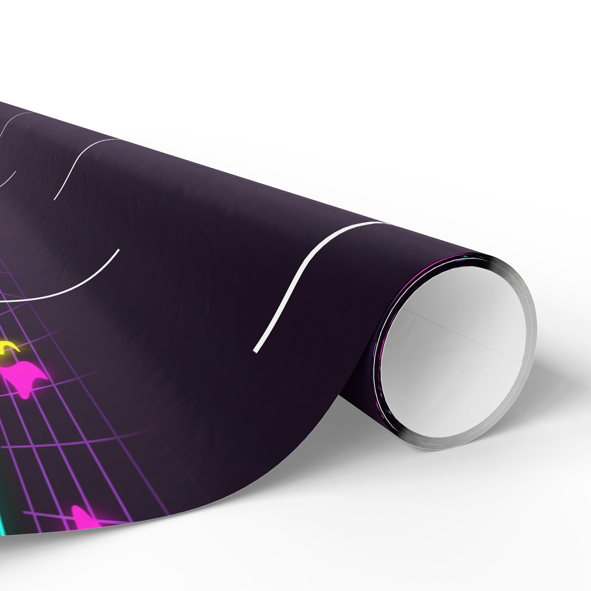 Subaru WRX STI Neon Synthwave Gift Wrapping Paper