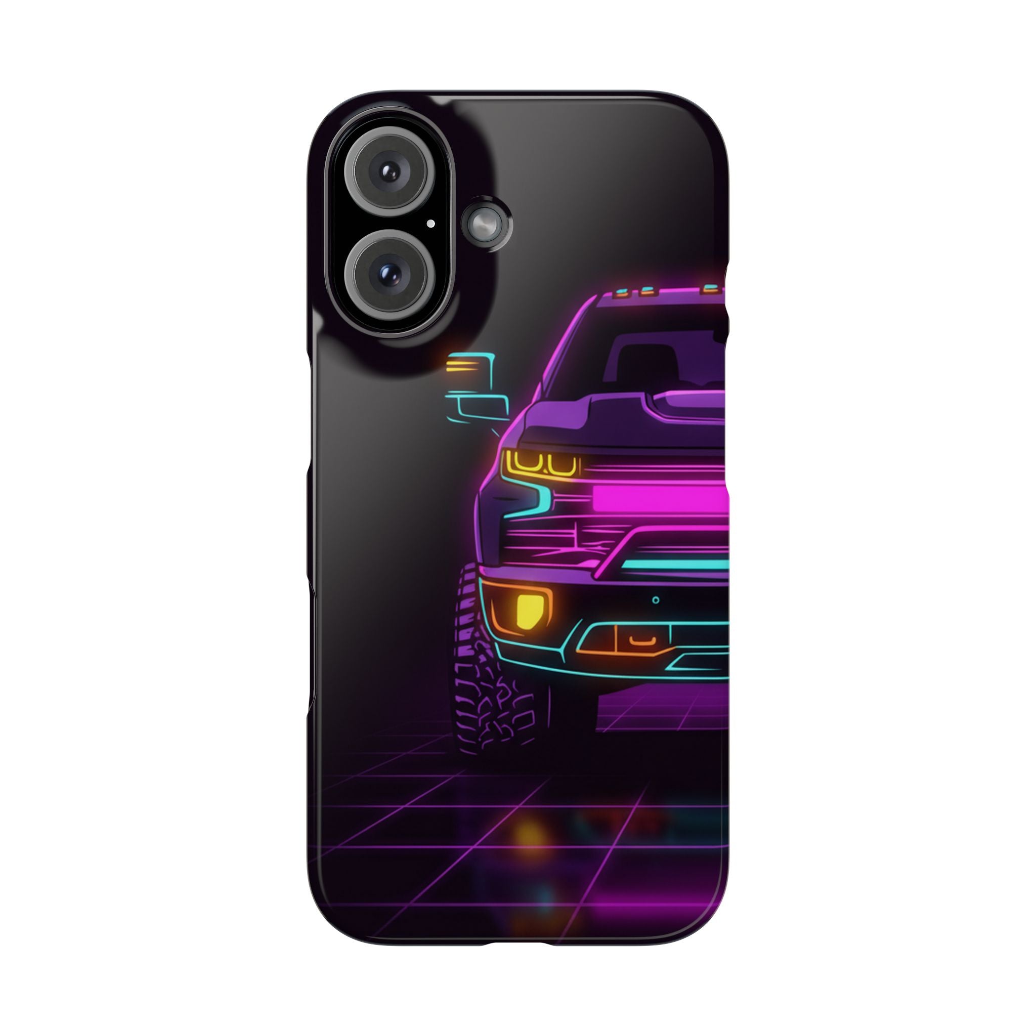 Chevy Silverado Trail Boss (2019+) Neon Synthwave Phone Case