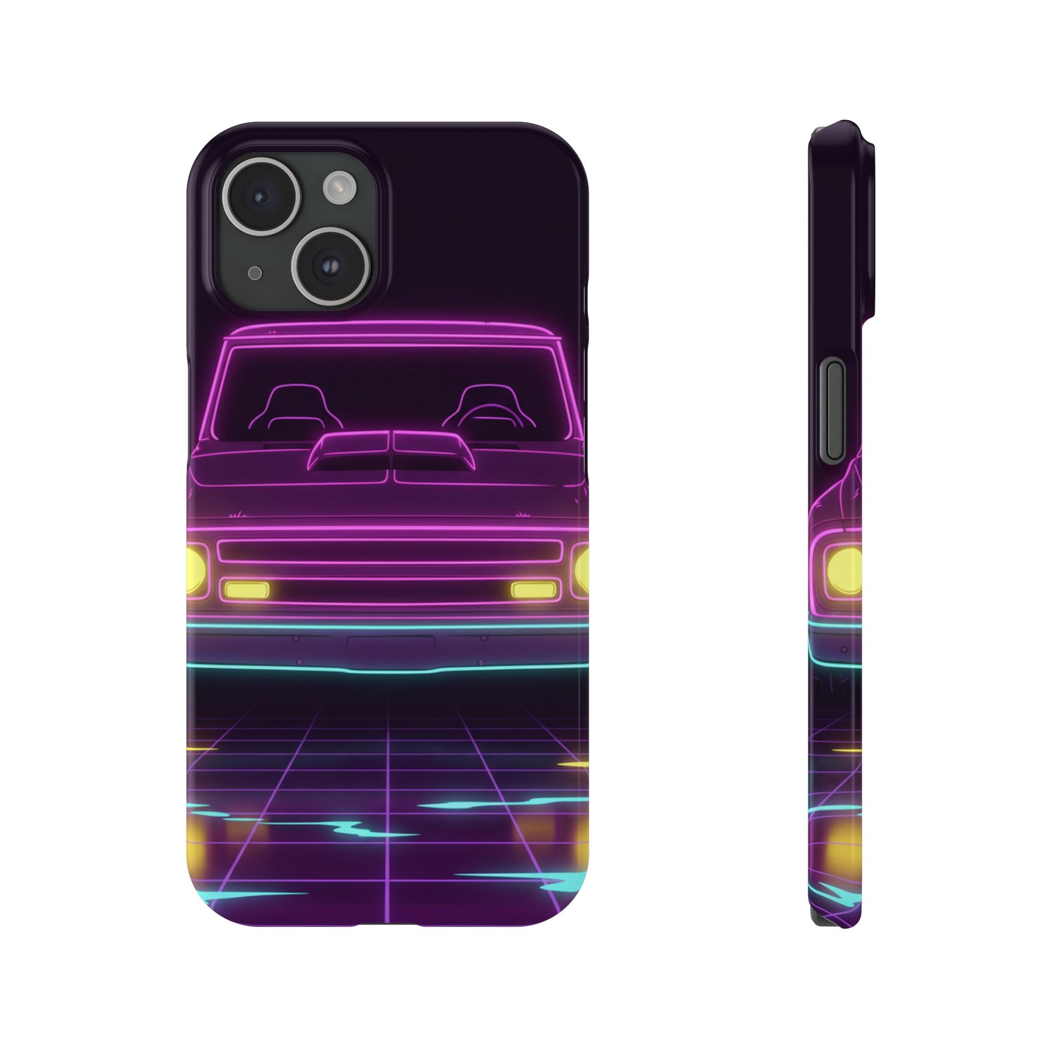 Chevy C10 Pickup (1967-72) Neon Synthwave Phone Case