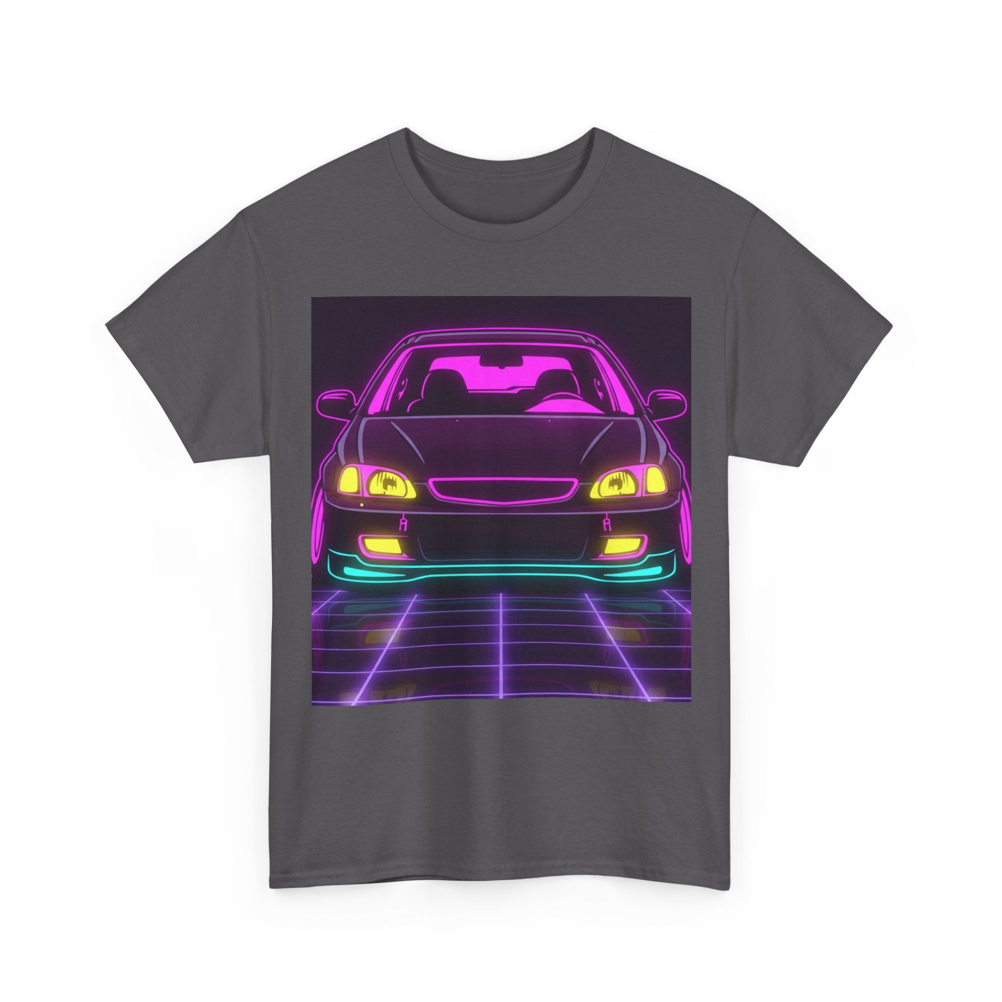 Honda Civic EK Hatch Neon Synthwave Unisex Tee