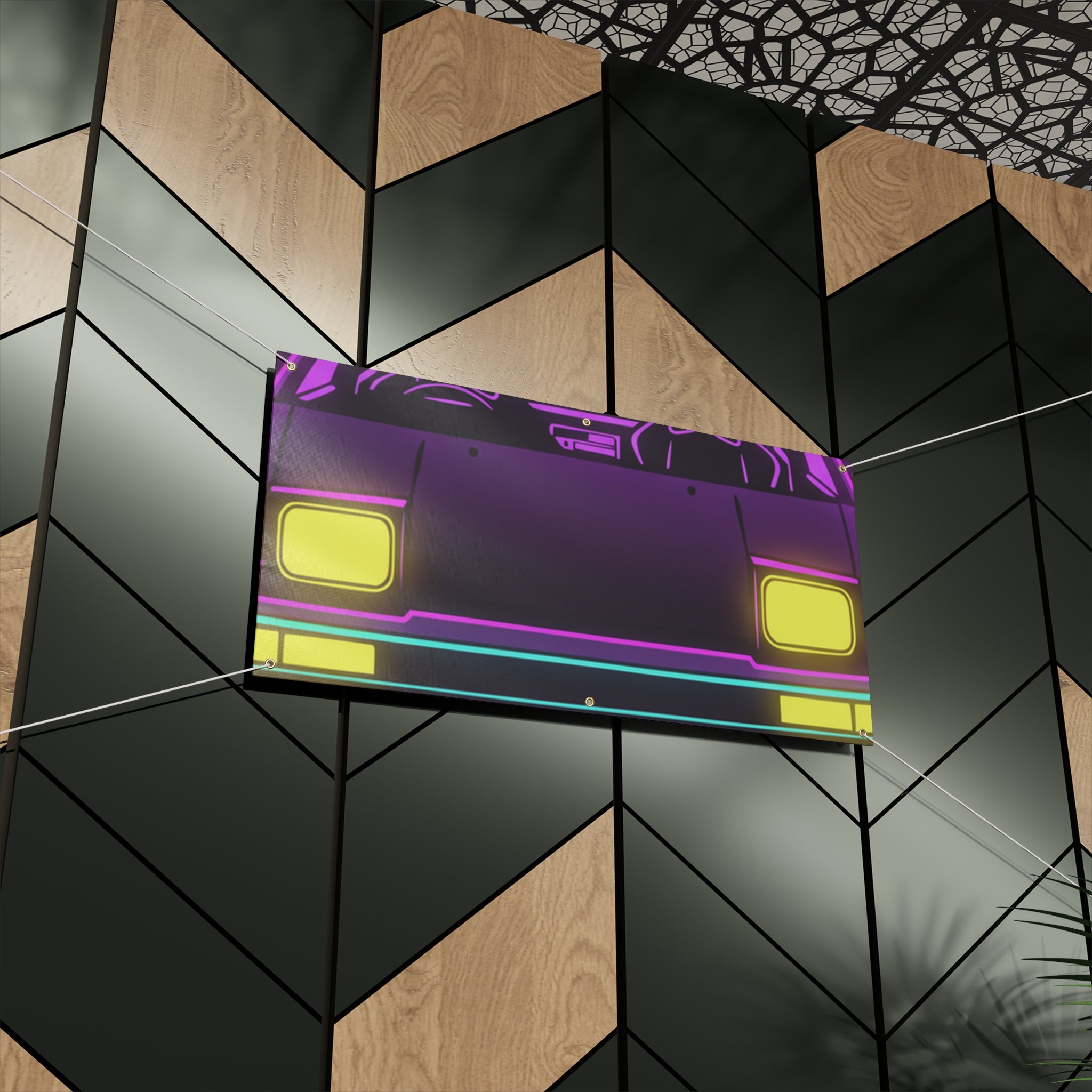 Toyota AE86 (1983-87) Neon Synthwave Banner