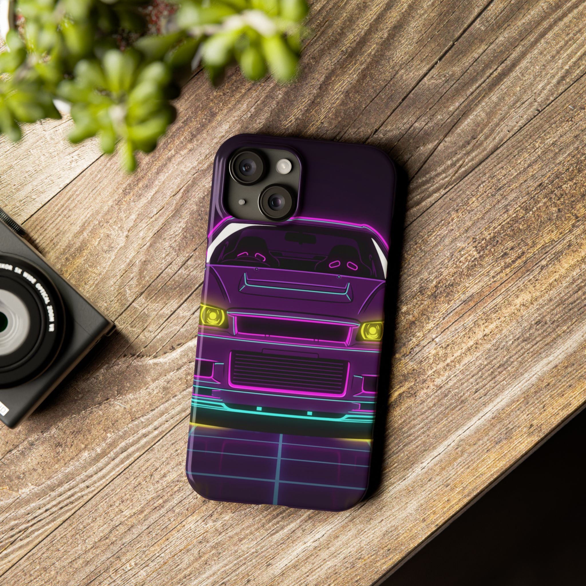 Nissan GT-R Neon Synthwave Phone Case
