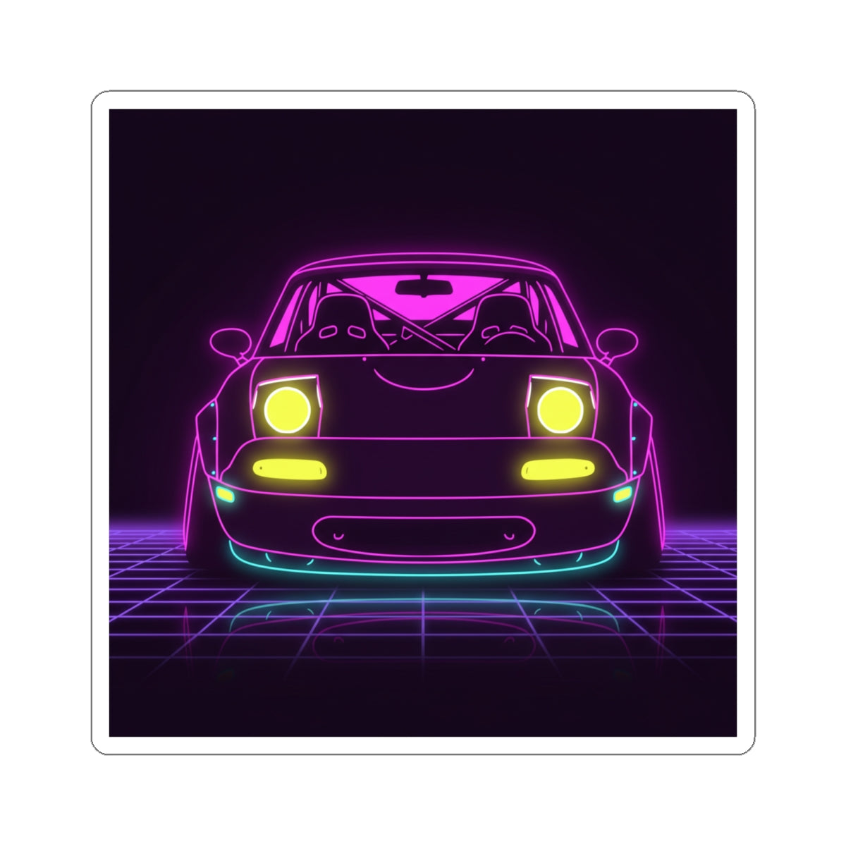 Mazda Miata NA (1989-97) Neon Synthwave Sticker