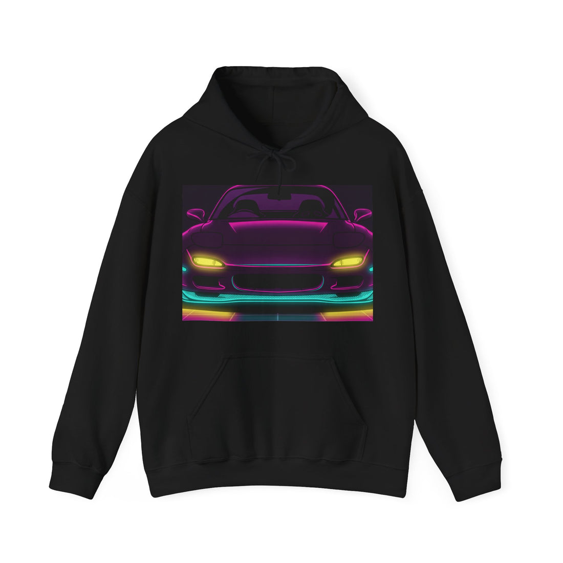 Mazda RX-7 FD Neon Synthwave Unisex Hoodie