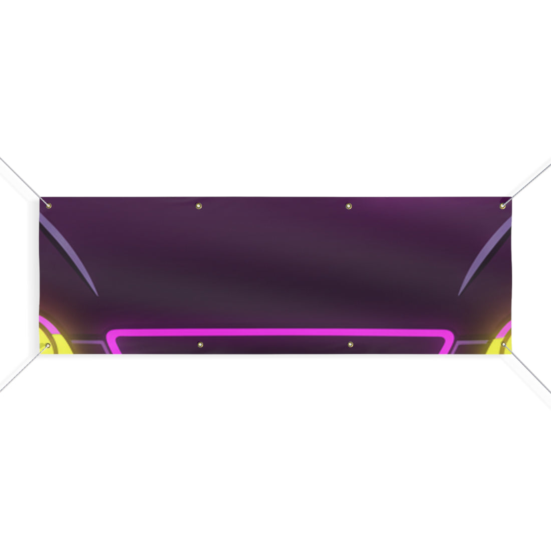 Honda Civic EK Hatch Neon Synthwave Banner