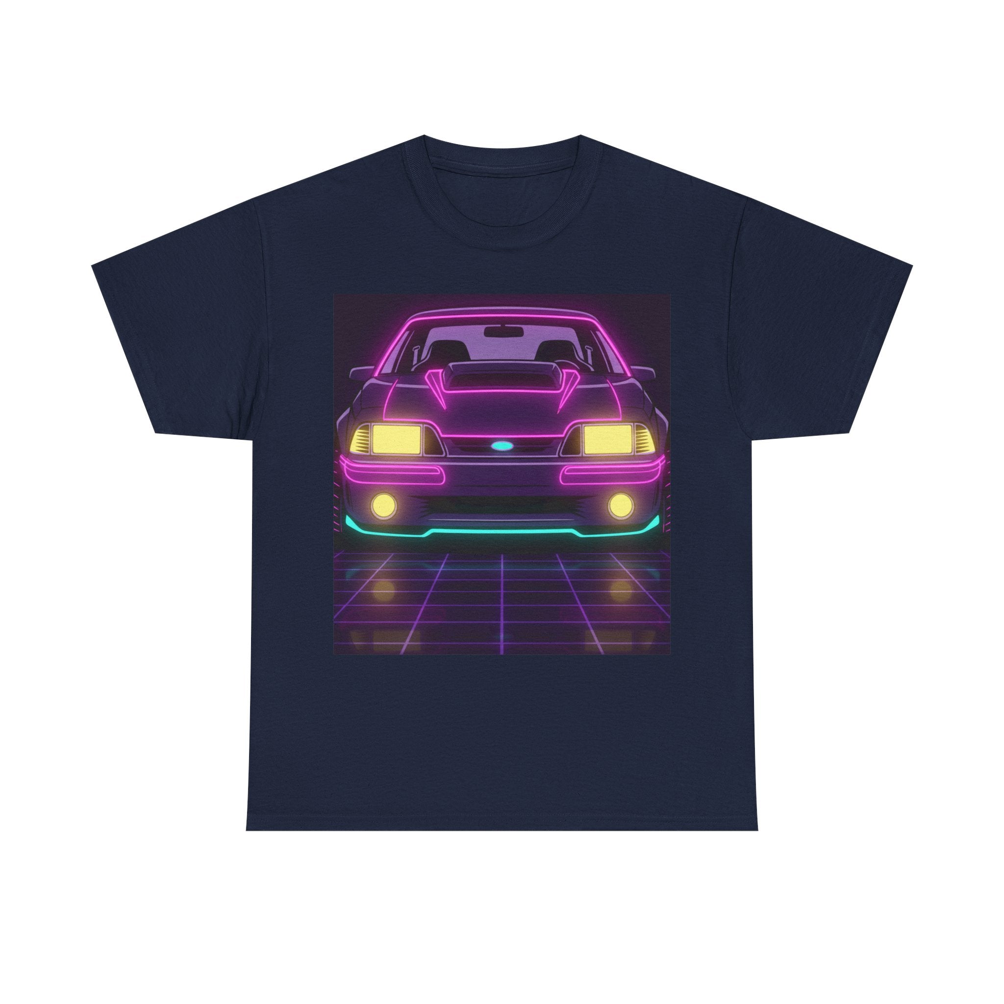 Ford Mustang Fox Body GT Neon Synthwave Unisex Tee