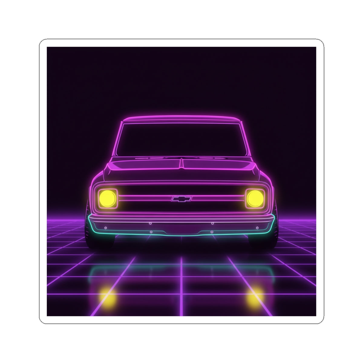 Chevy C10 Pickup (1967-72) Pro-Touring Neon Synthwave Sticker