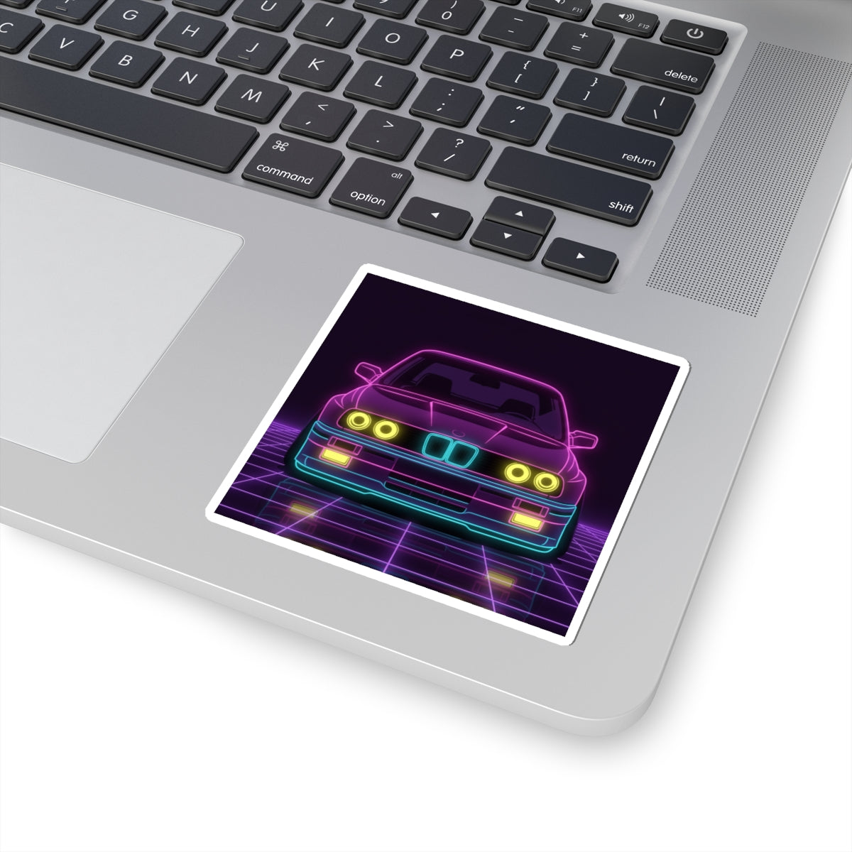 BMW E30 Neon Synthwave Sticker