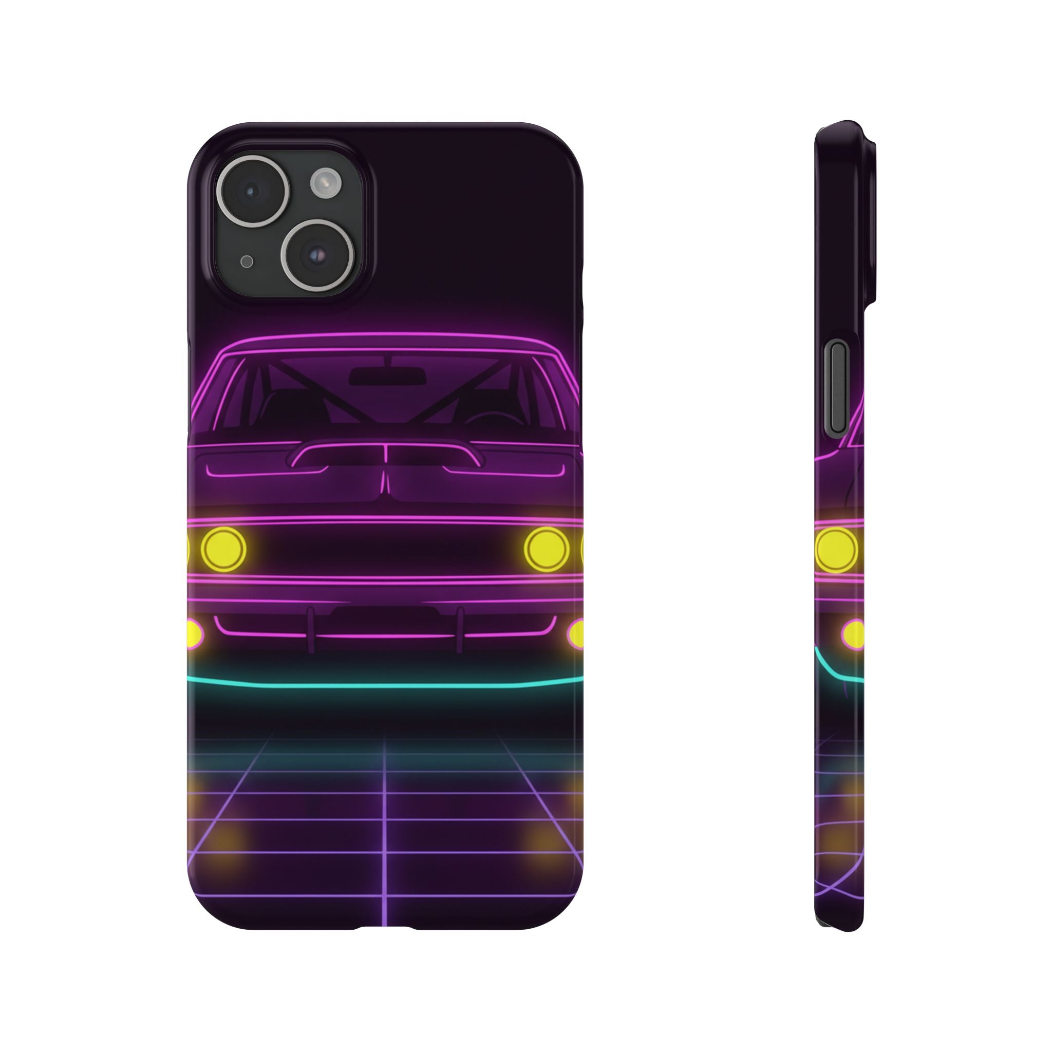 Dodge Charger R/T (1968-70) Neon Synthwave Phone Case