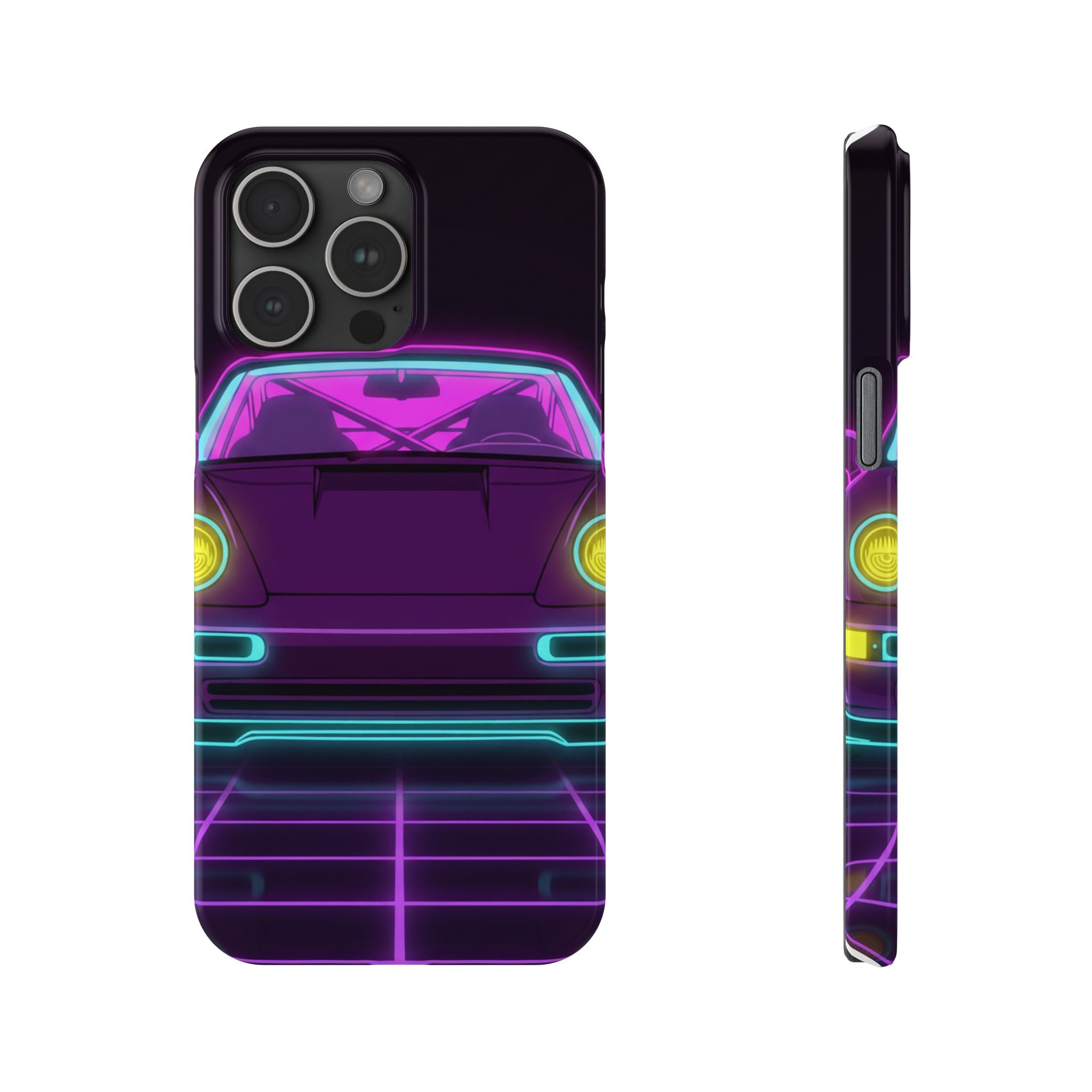 Porsche 964 Turbo Neon Synthwave Phone Case
