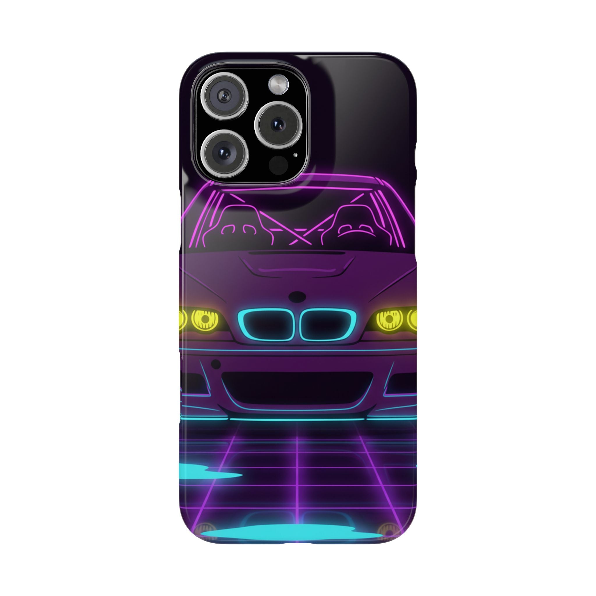 BMW E46 M3 (2000-06) Neon Synthwave Phone Case