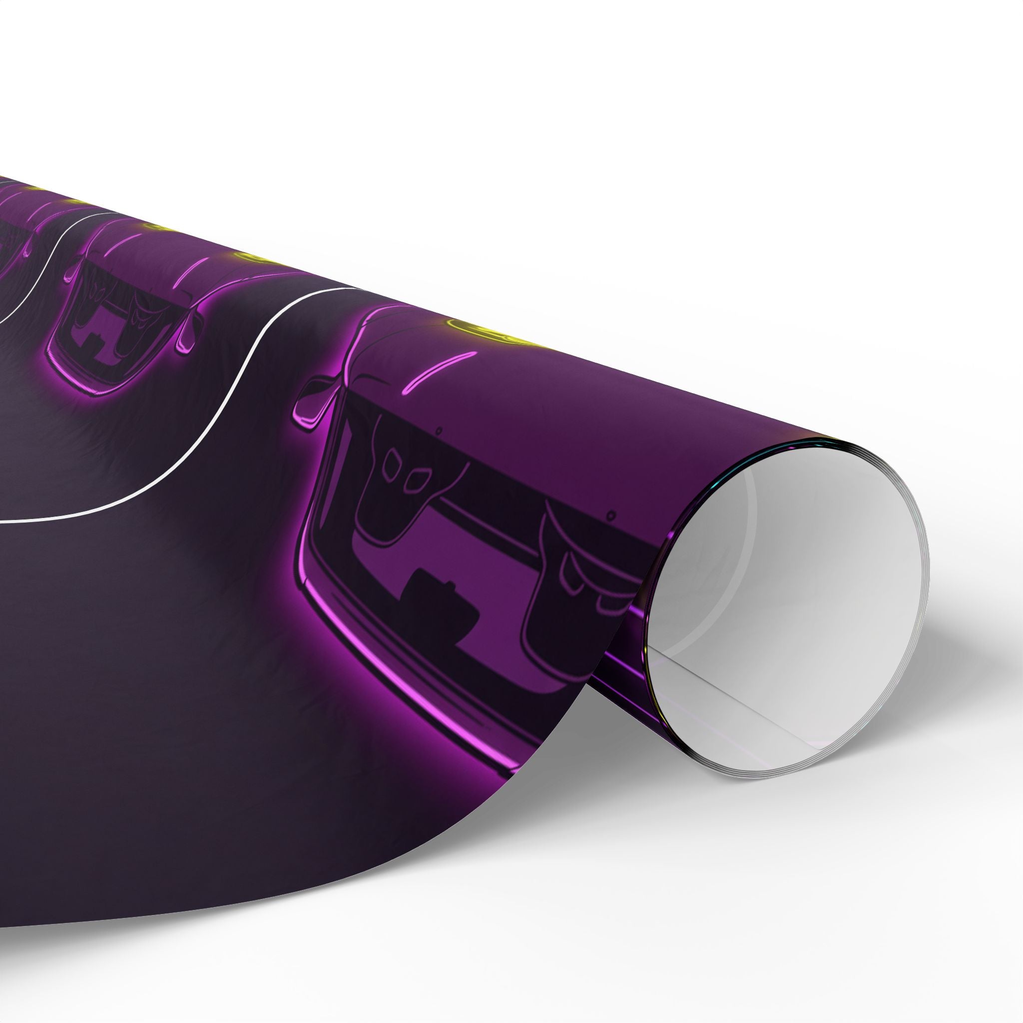 Toyota Supra MK4 Neon Synthwave Gift Wrapping Paper