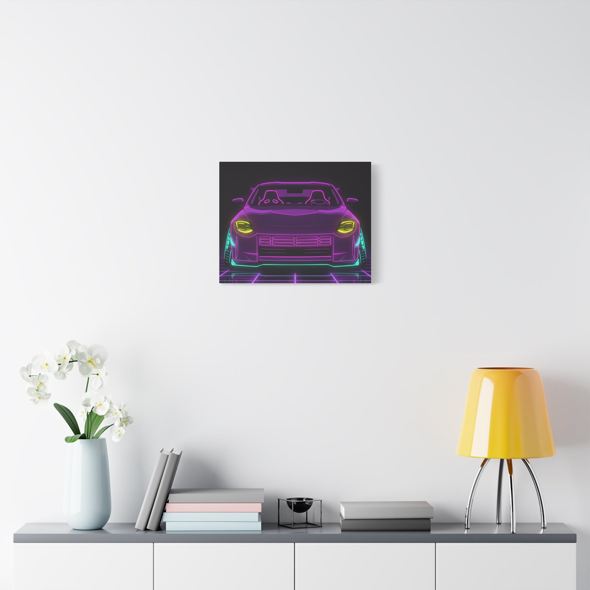 Nissan Z RZ34 (2023+) Neon Synthwave Canvas Wall Art
