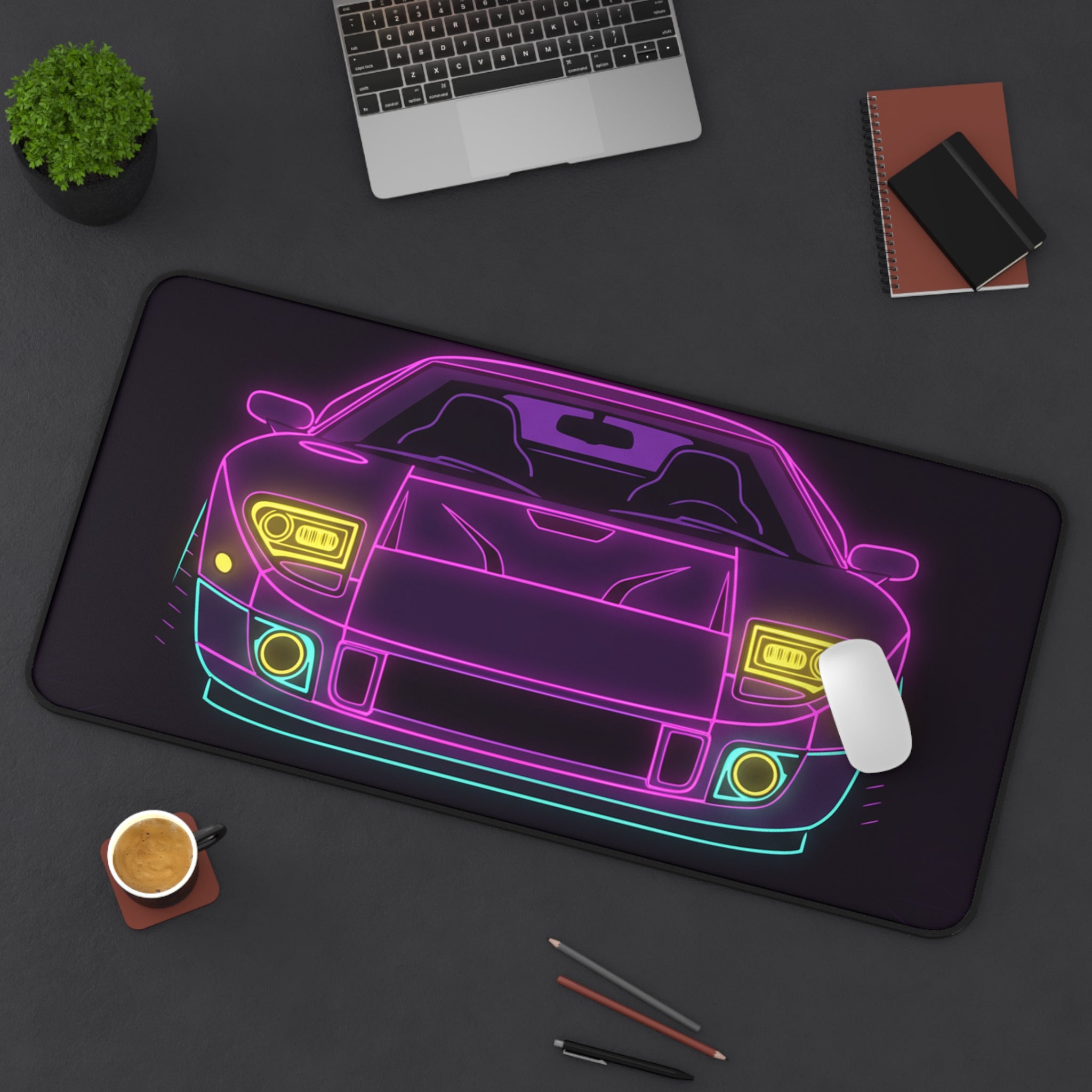 Ford GT40 (1964-69) Neon Synthwave Desk Mat