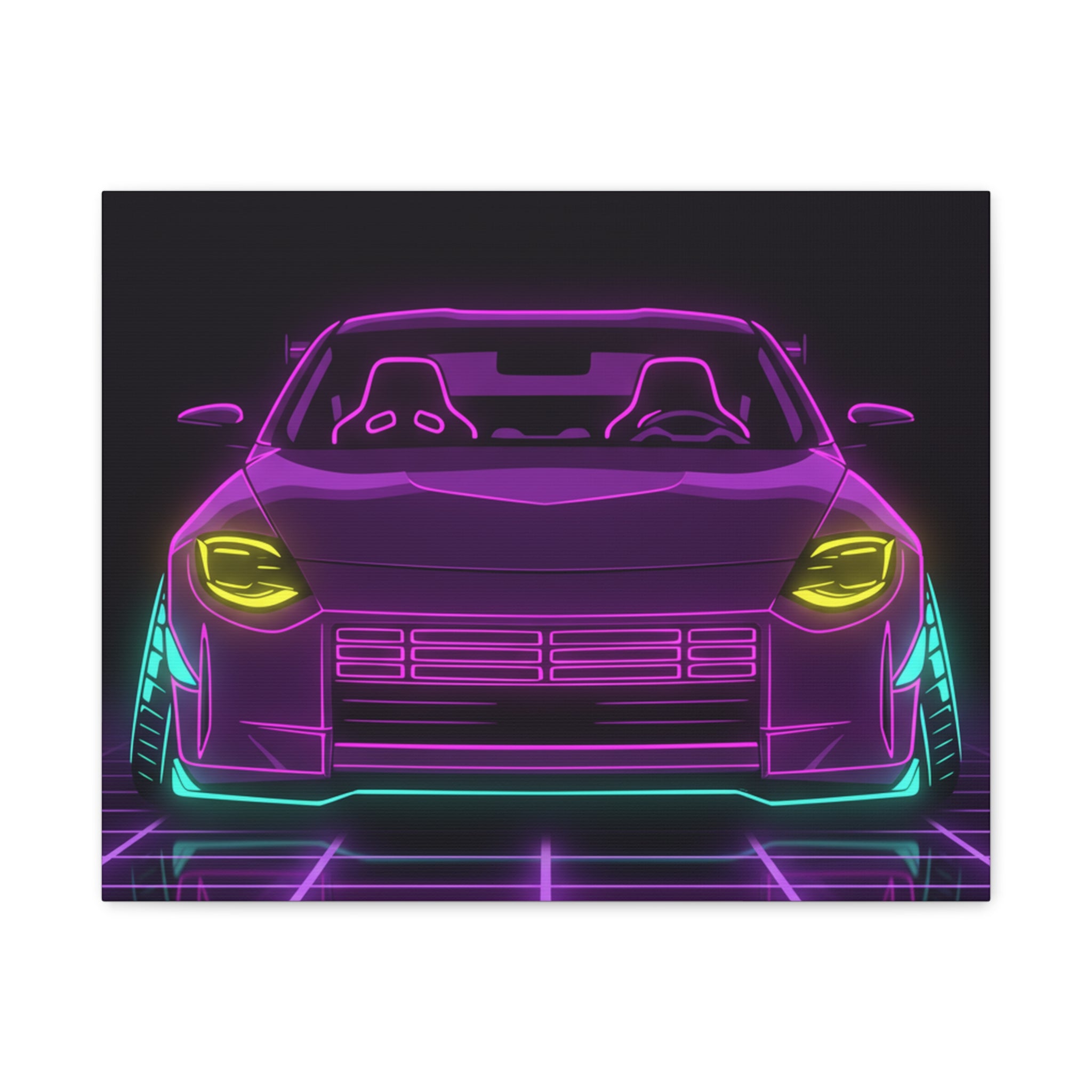 Nissan Z RZ34 (2023+) Neon Synthwave Canvas Wall Art