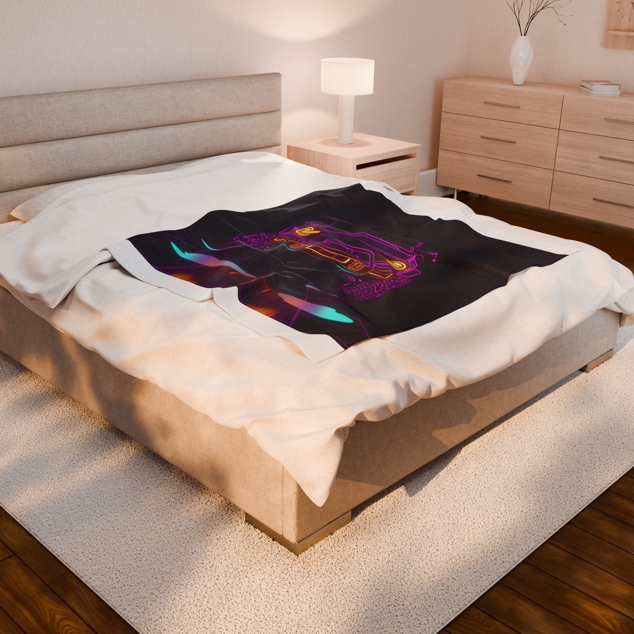 Ford Bronco (2021+) Neon Synthwave Velveteen Plush Blanket