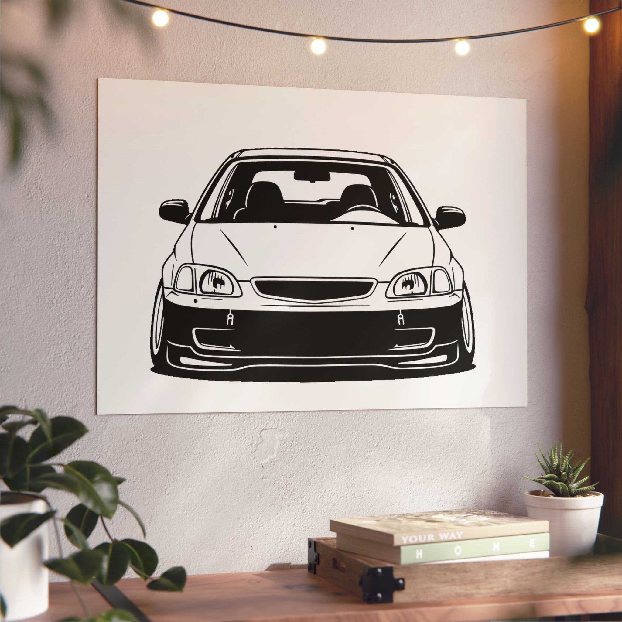 Honda Civic EK Hatch Metal Wall Sign