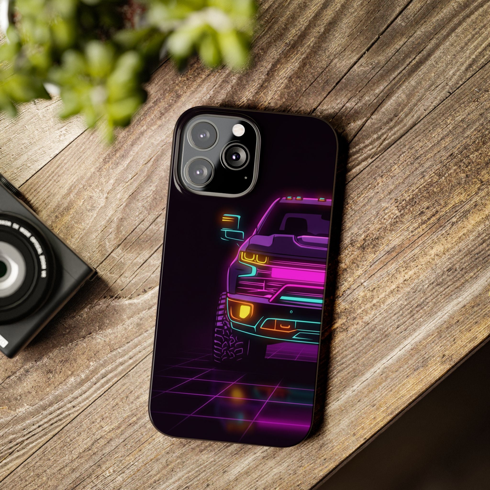 Chevy Silverado Trail Boss (2019+) Neon Synthwave Phone Case