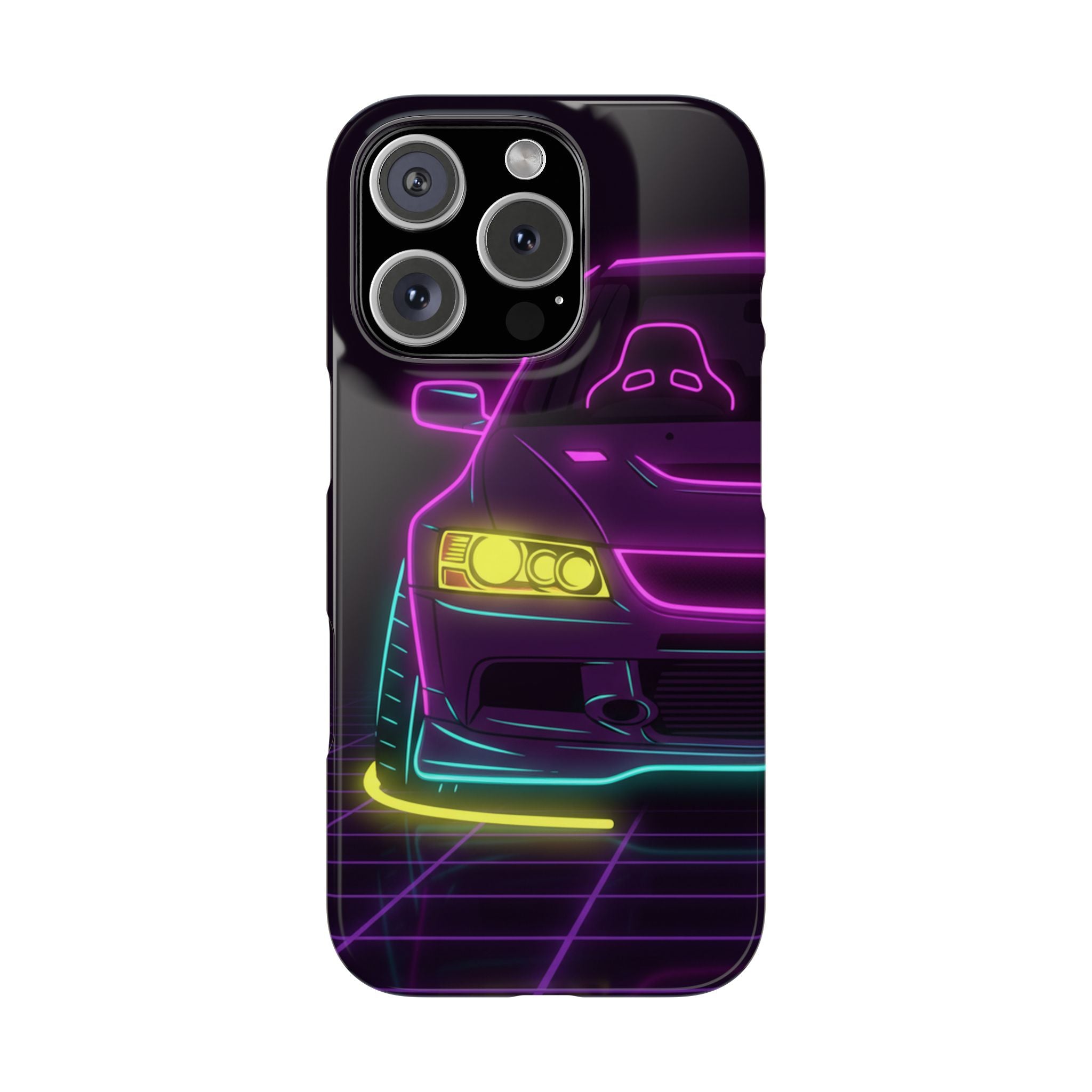 Mitsubishi Evo IX (2005-07) Neon Synthwave Phone Case