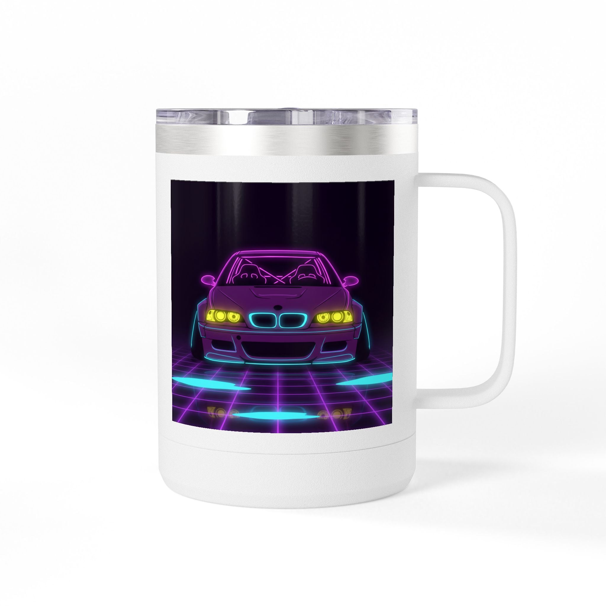 BMW E46 M3 (2000-06) Neon Synthwave Coffee Mug