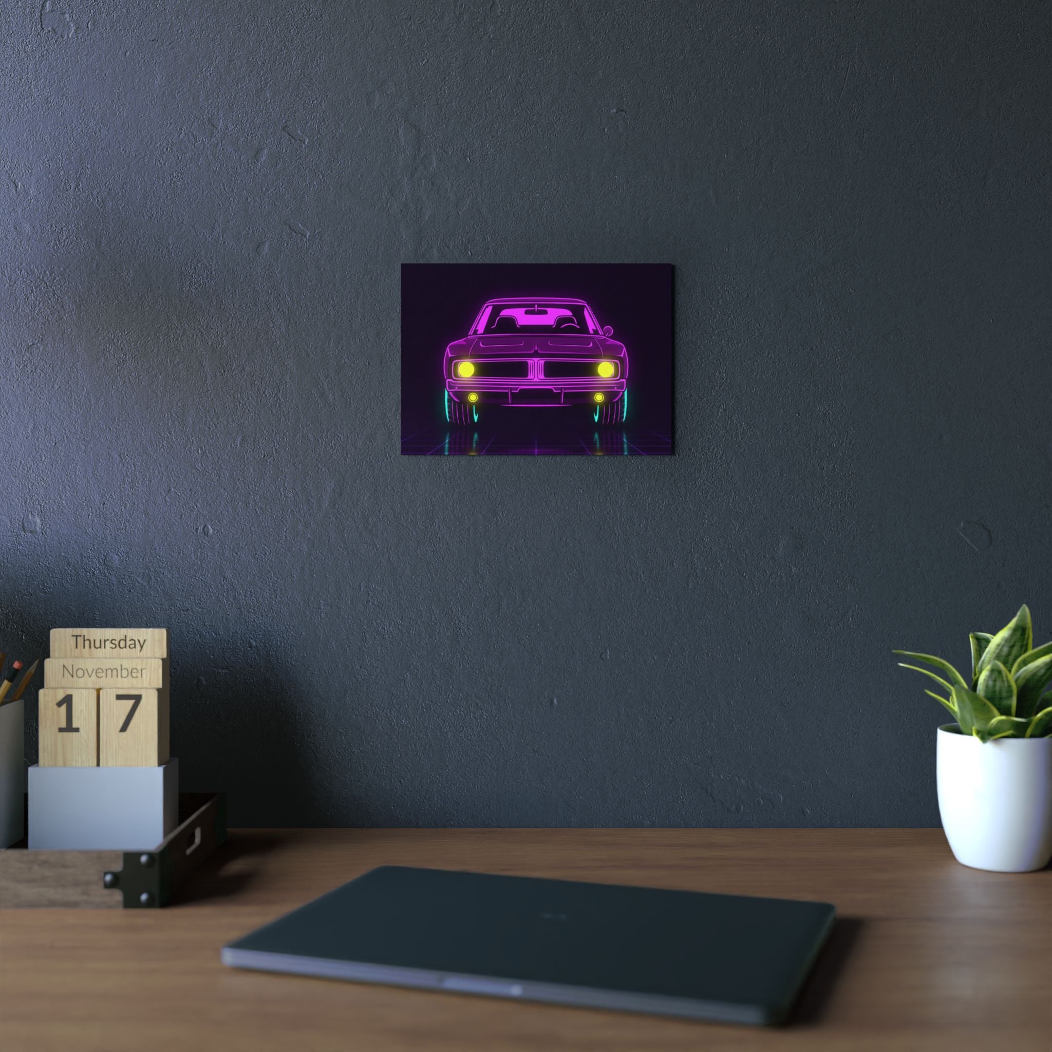 Dodge Charger R/T (1968-70) Resto-Mod Neon Synthwave Metal Wall Sign