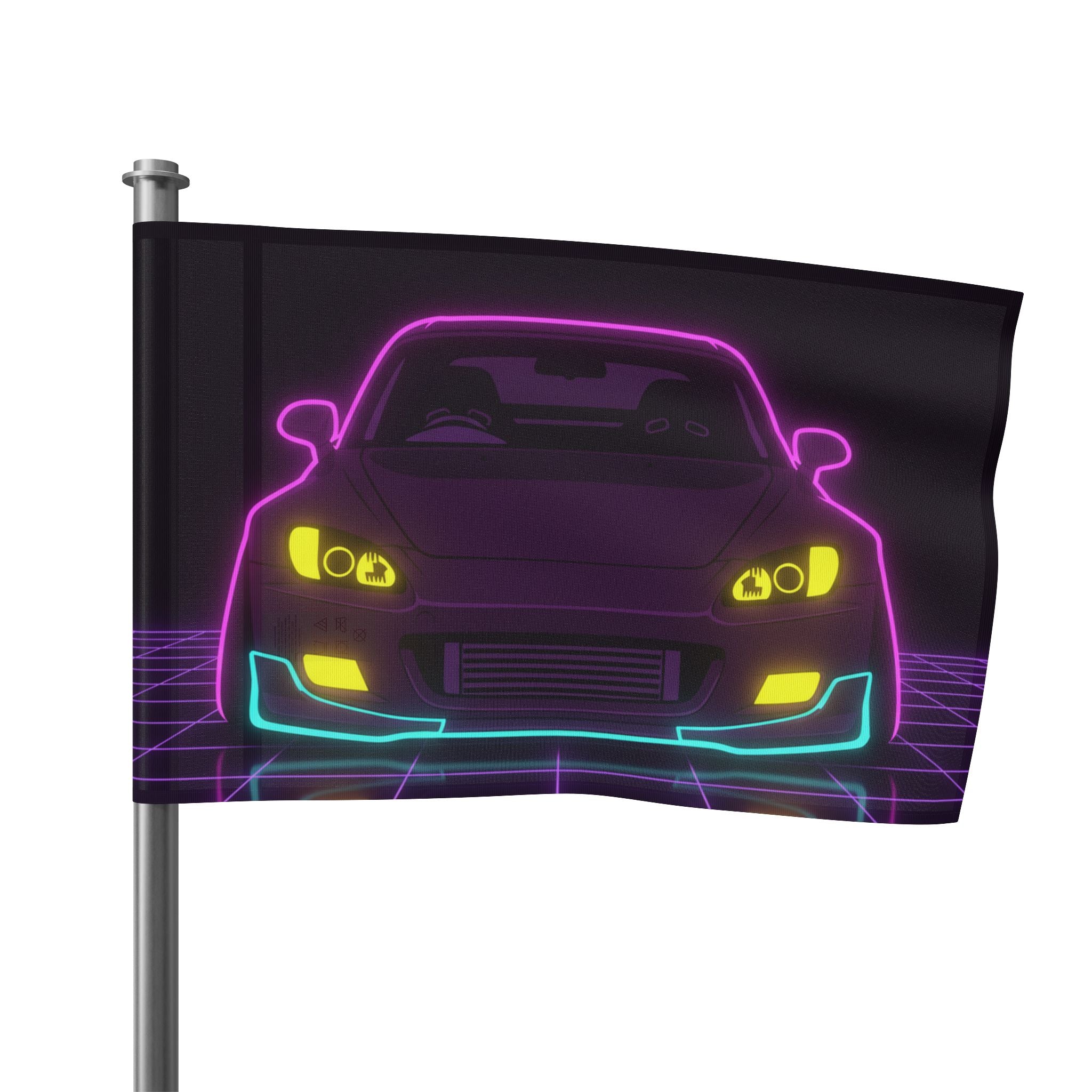 Honda S2000 (1999-09) Neon Synthwave Garage Flag