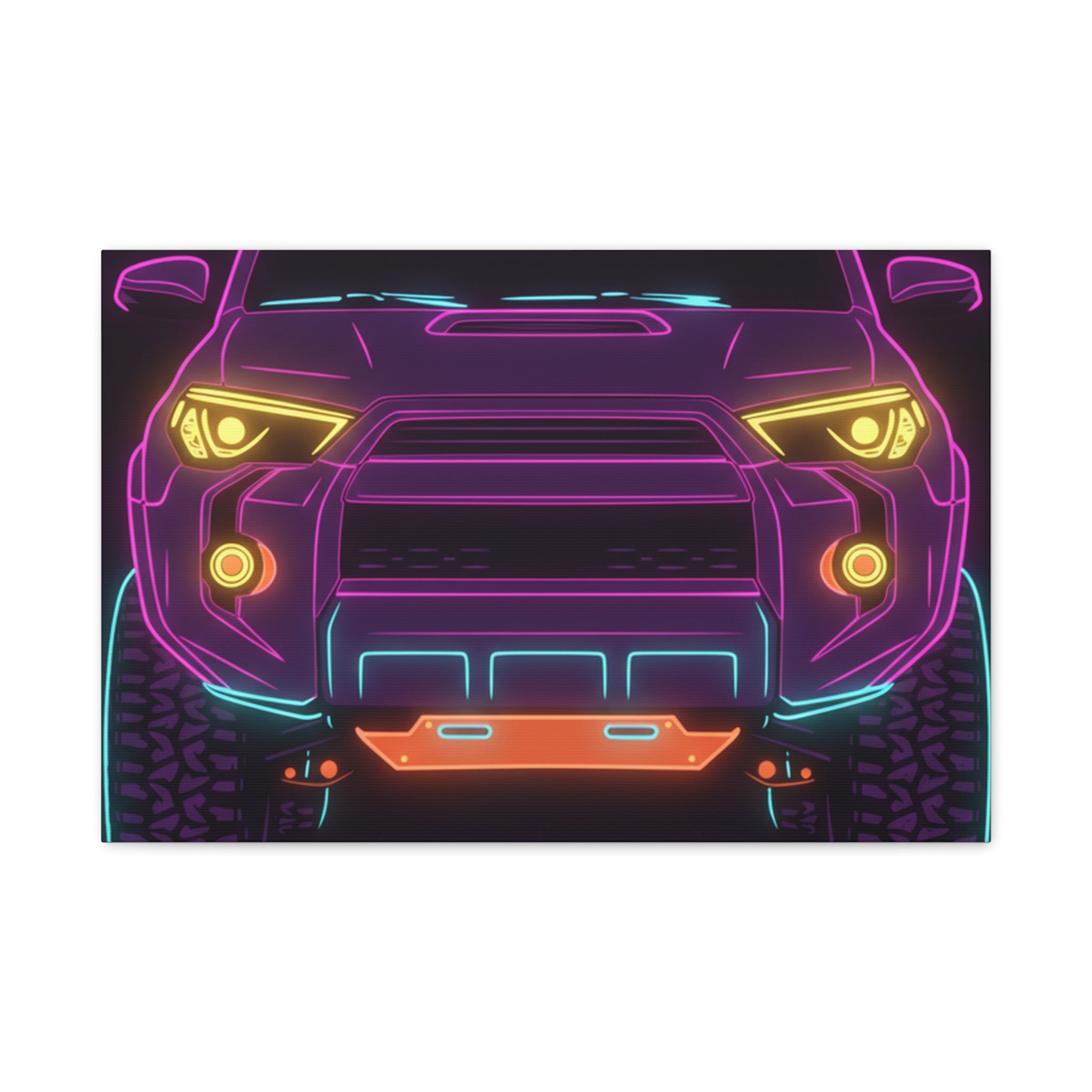 Toyota 4Runner TRD Pro Neon Synthwave Canvas Wall Art