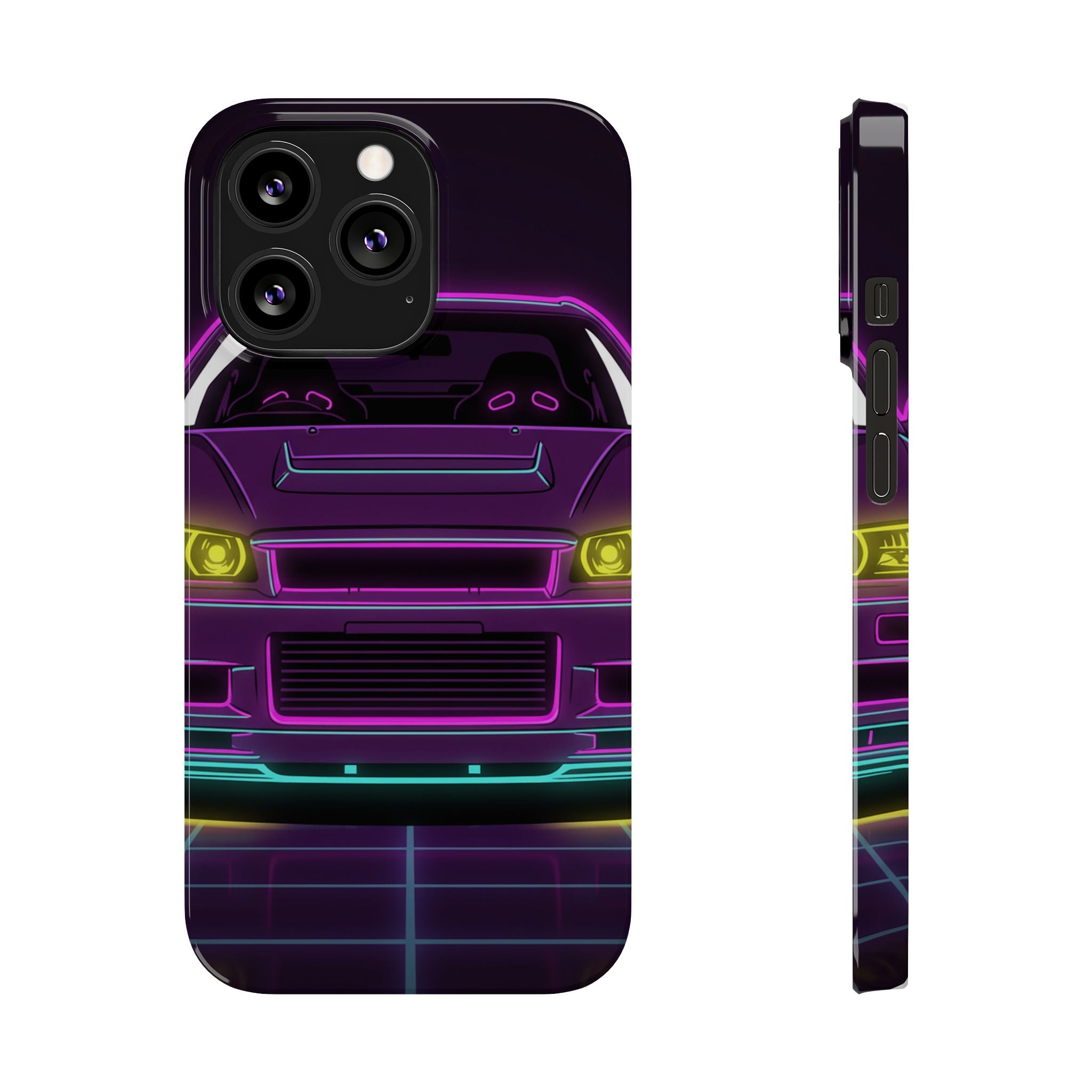 Nissan GT-R Neon Synthwave Phone Case