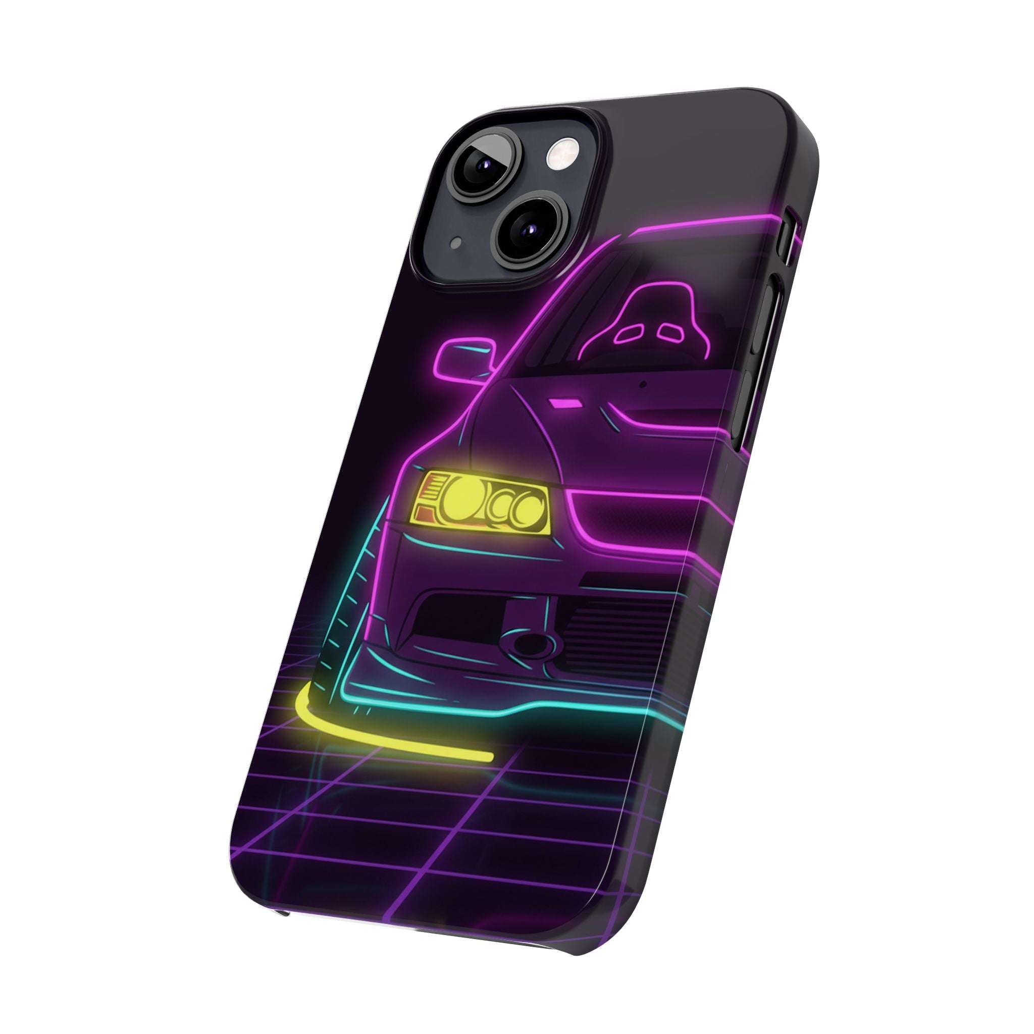 Mitsubishi Evo IX (2005-07) Neon Synthwave Phone Case