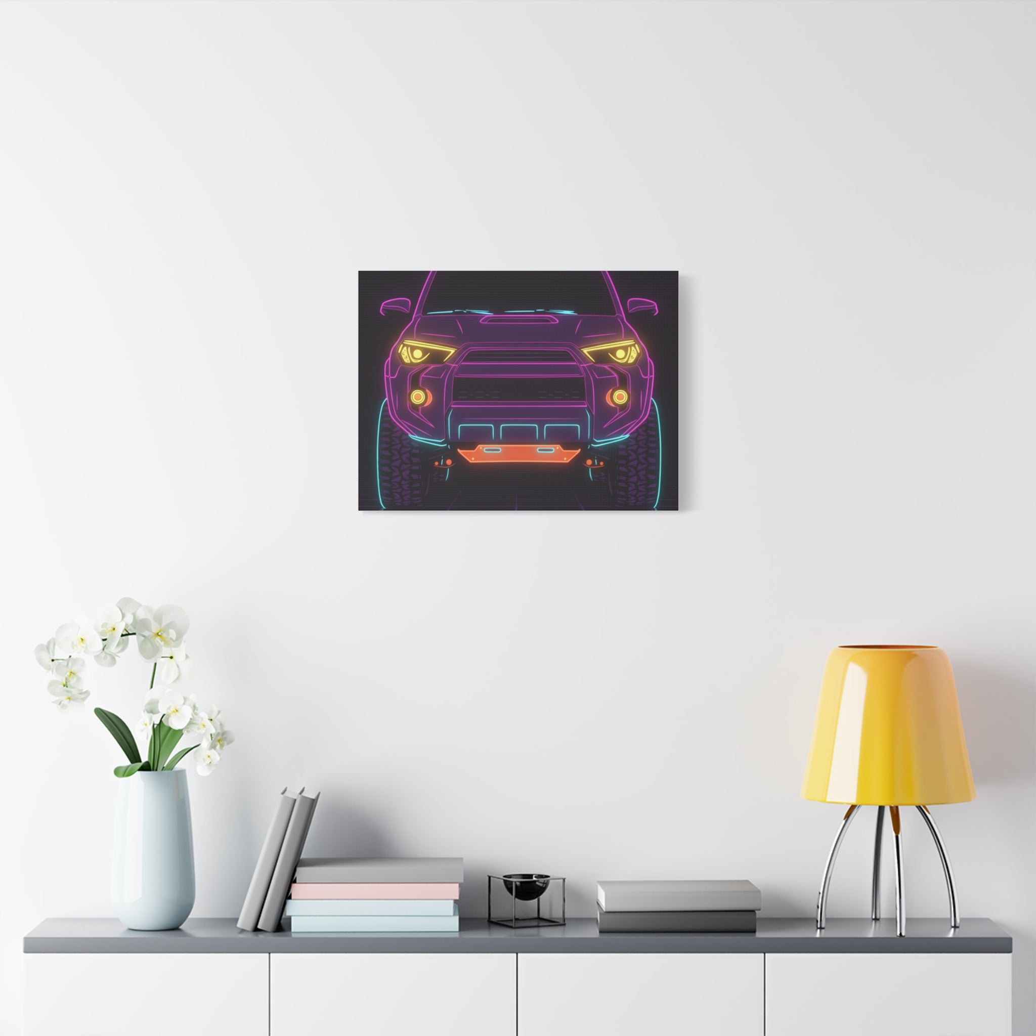 Toyota 4Runner TRD Pro Neon Synthwave Canvas Wall Art
