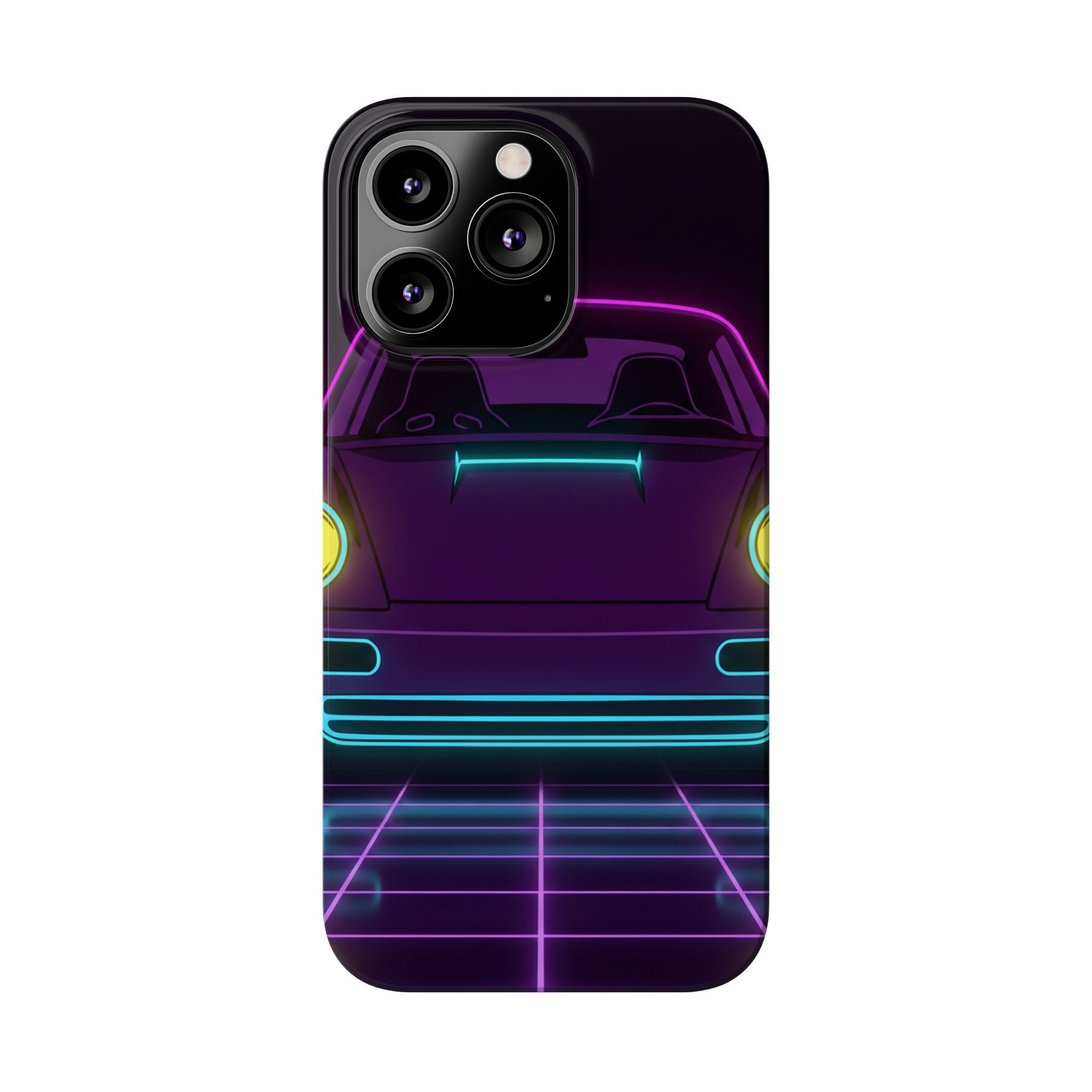 Porsche 964 Singer Neon Synthwave Phone Case