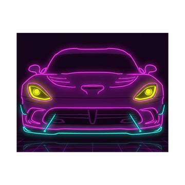 Dodge Viper (1992-17) Neon Synthwave Poster