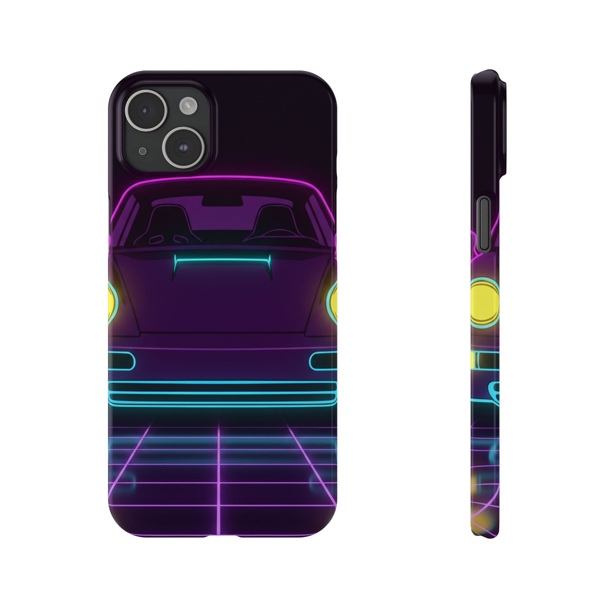 Porsche 964 Singer Neon Synthwave Phone Case