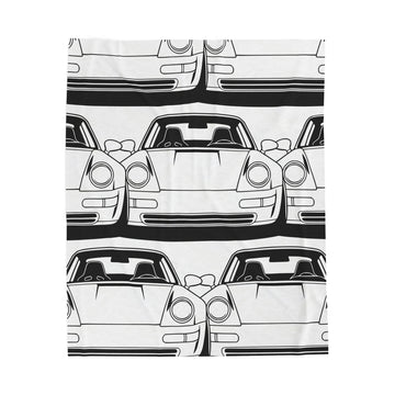 Porsche 964 Singer Velveteen Plush Blanket