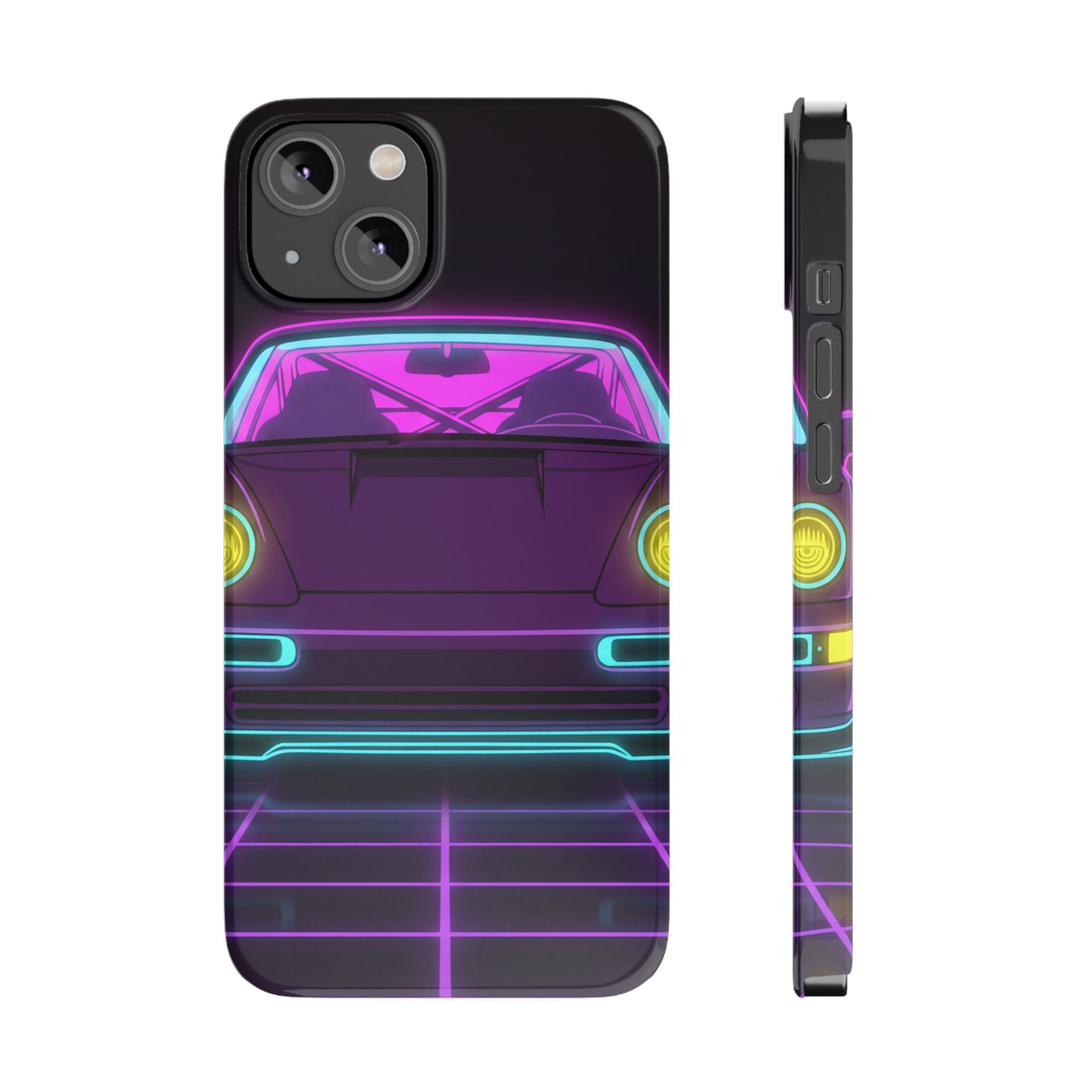 Porsche 964 Turbo Neon Synthwave Phone Case