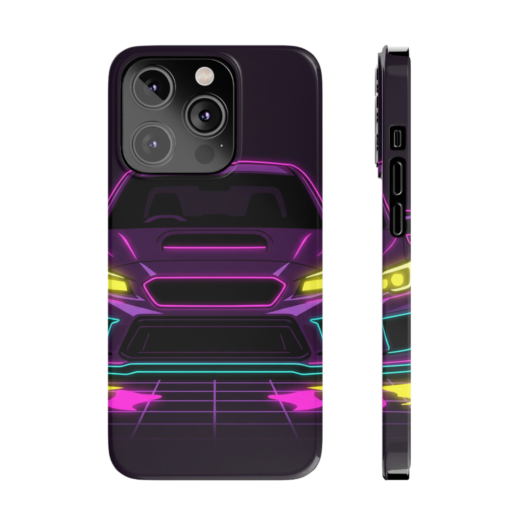 Subaru WRX STI Neon Synthwave Phone Case