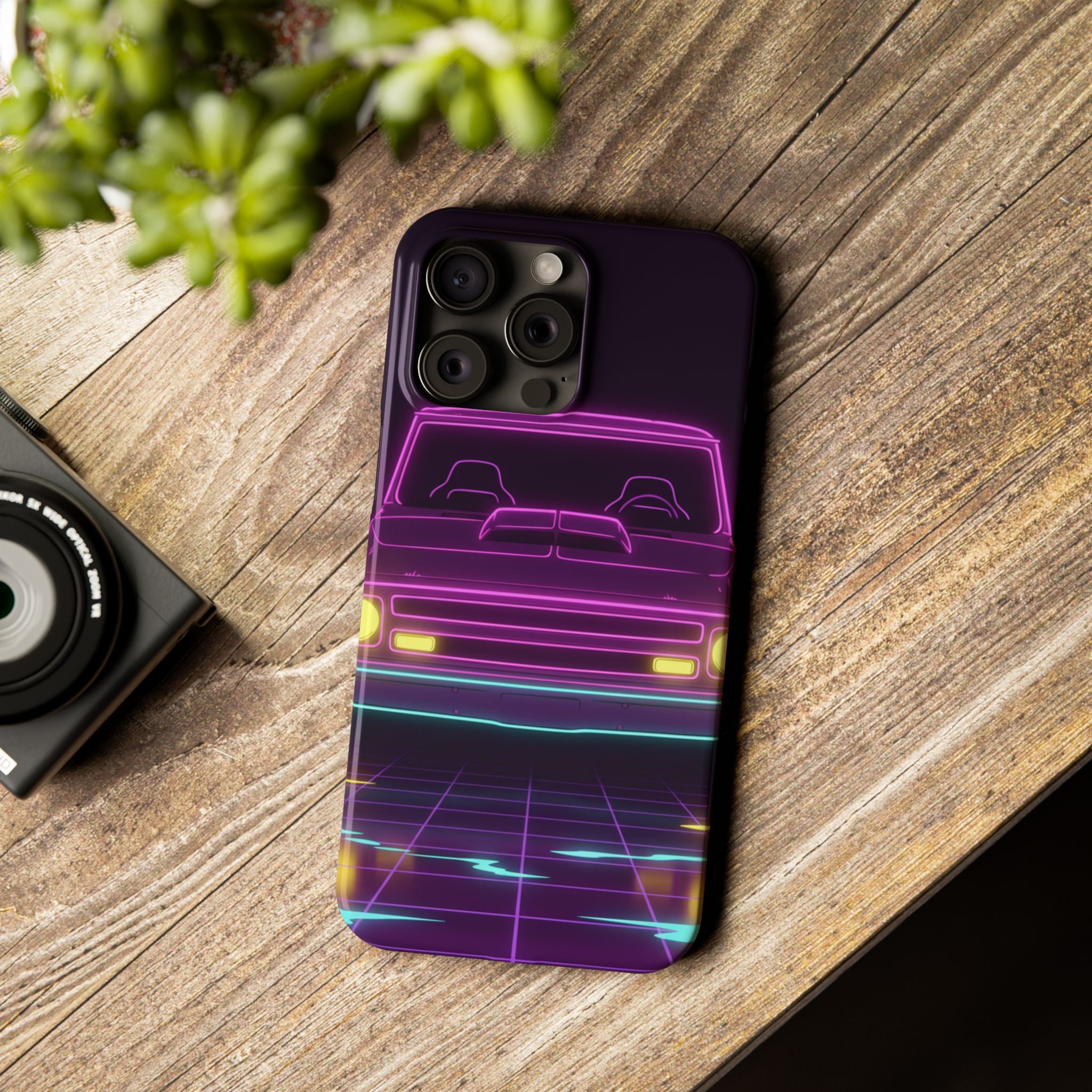 Chevy C10 Pickup (1967-72) Neon Synthwave Phone Case