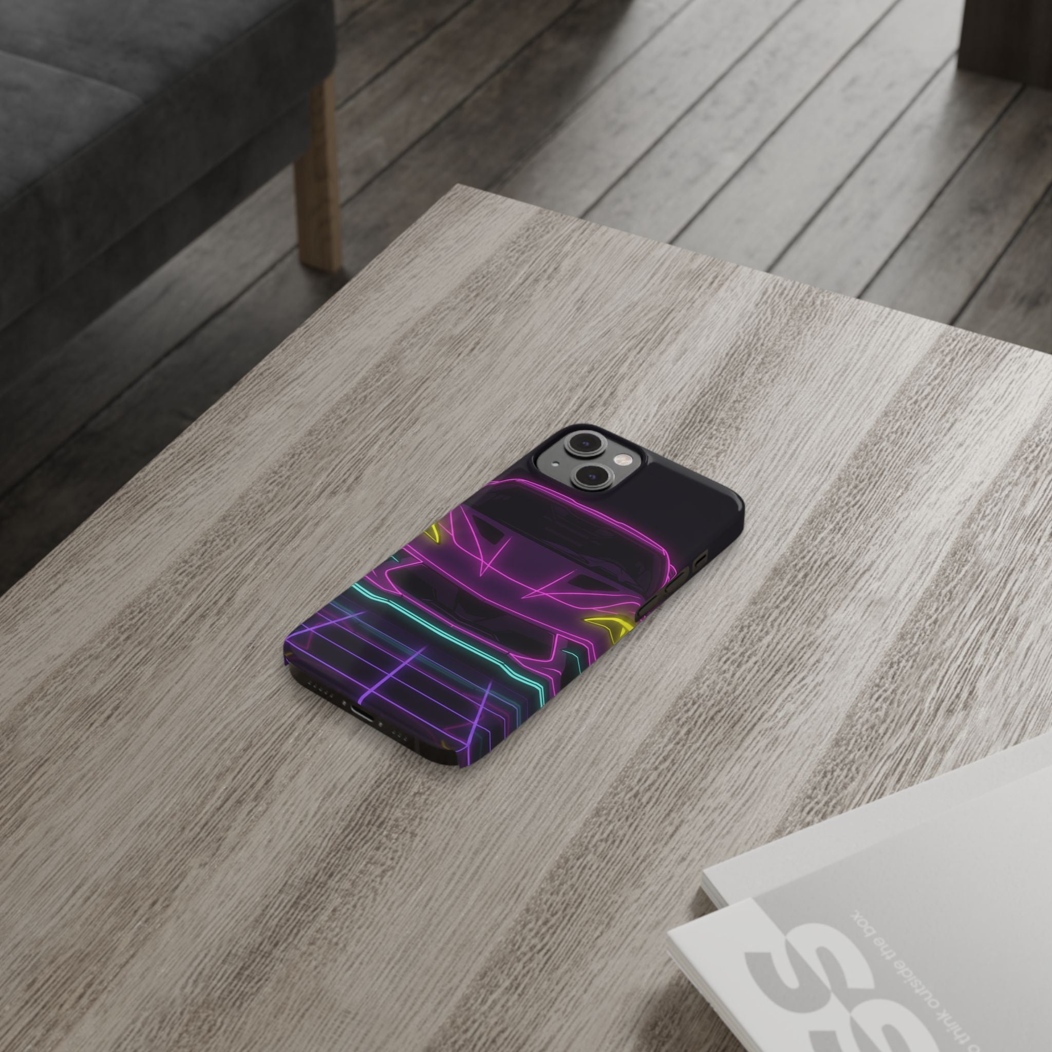 Corvette C8 (2020+) Neon Synthwave Phone Case