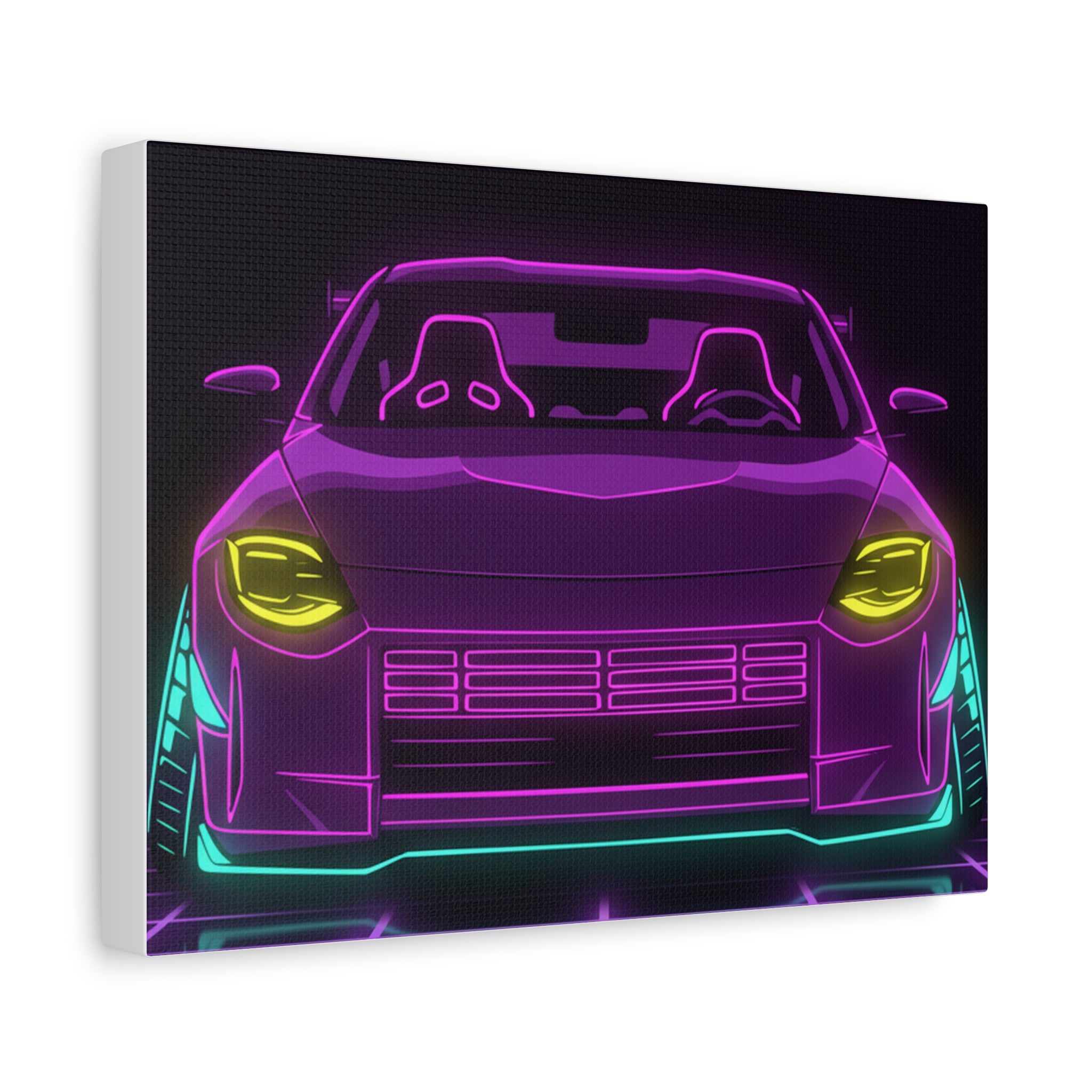 Nissan Z RZ34 (2023+) Neon Synthwave Canvas Wall Art