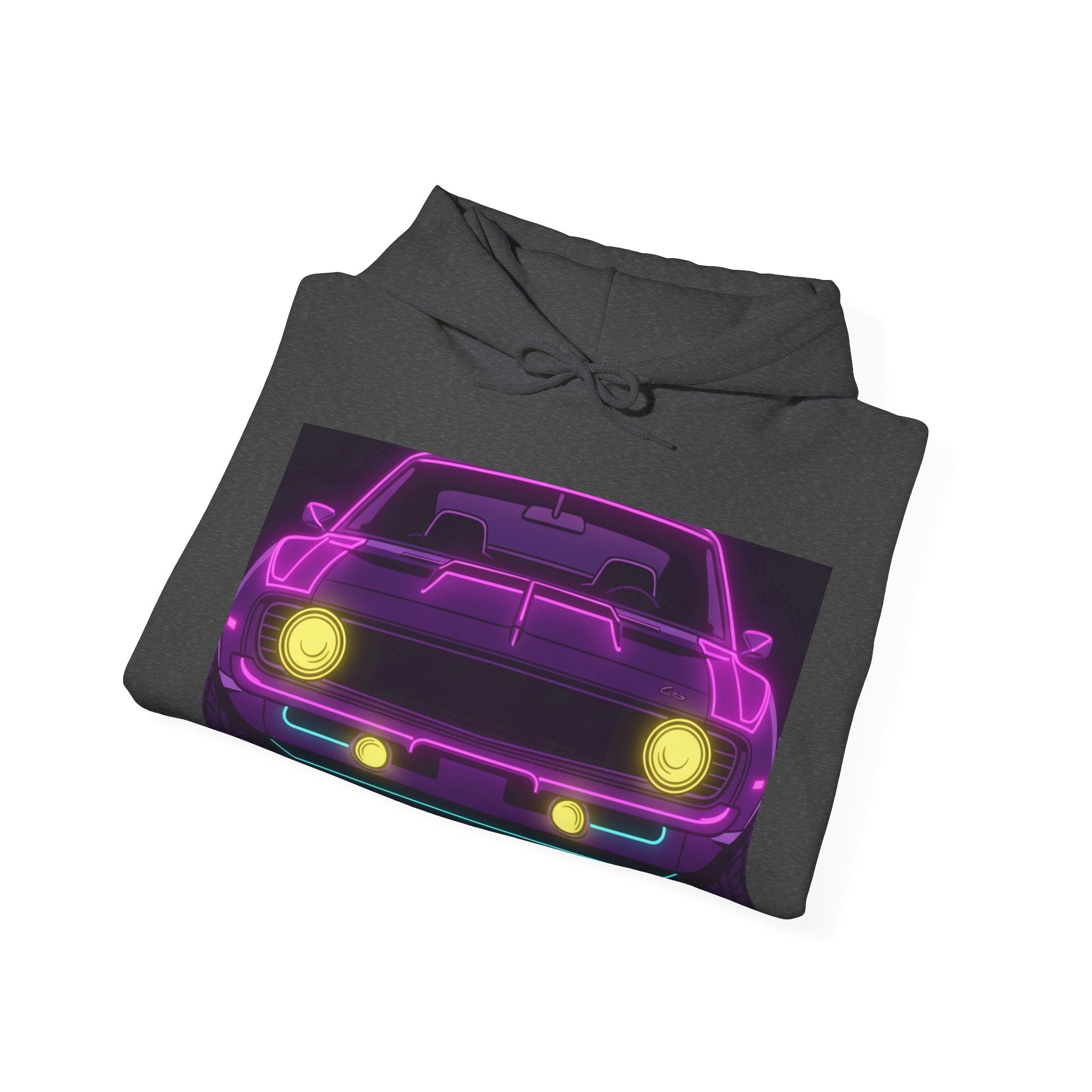 1969 Chevrolet Camaro SS Neon Synthwave Unisex Hoodie