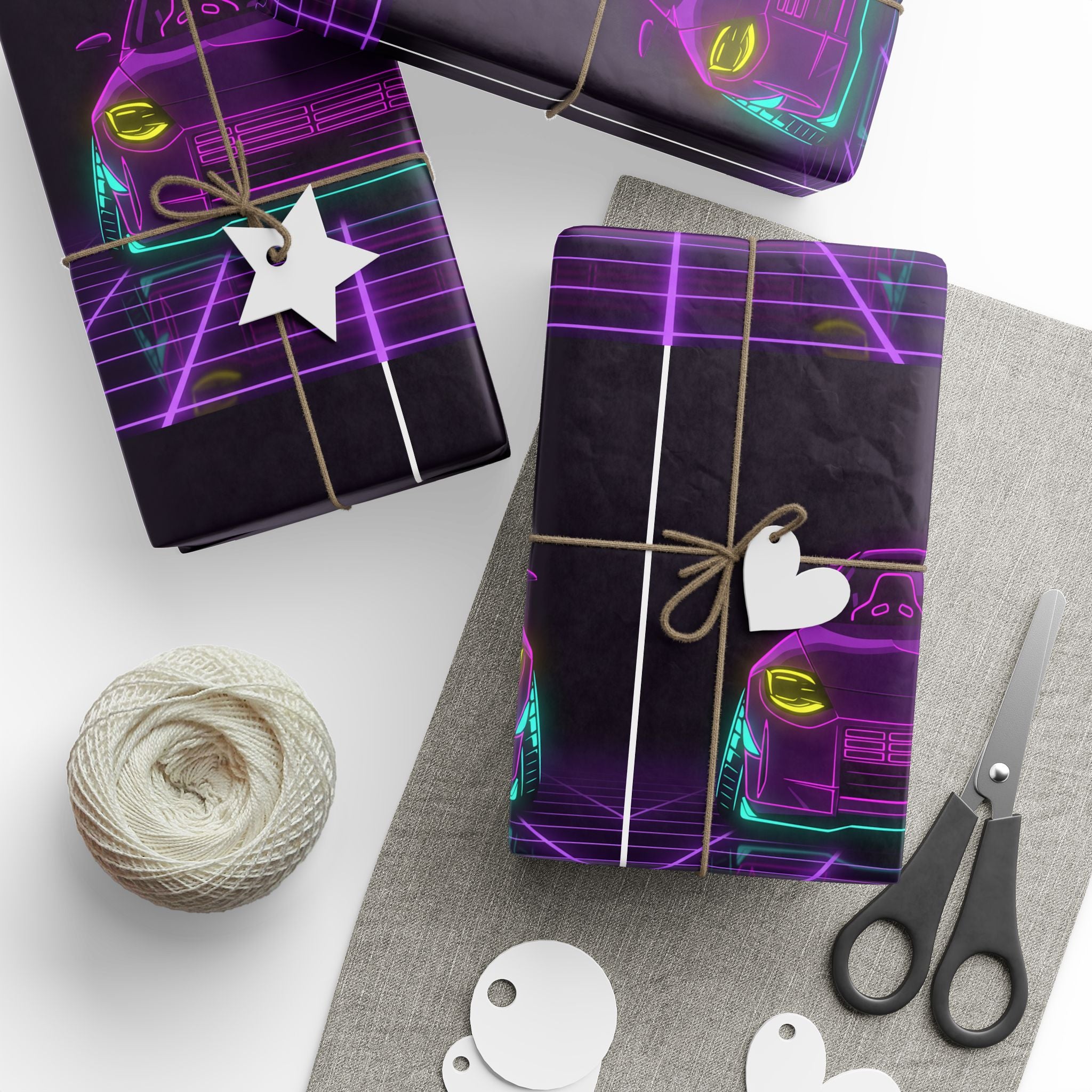 Nissan Z RZ34 (2023+) Neon Synthwave Gift Wrapping Paper
