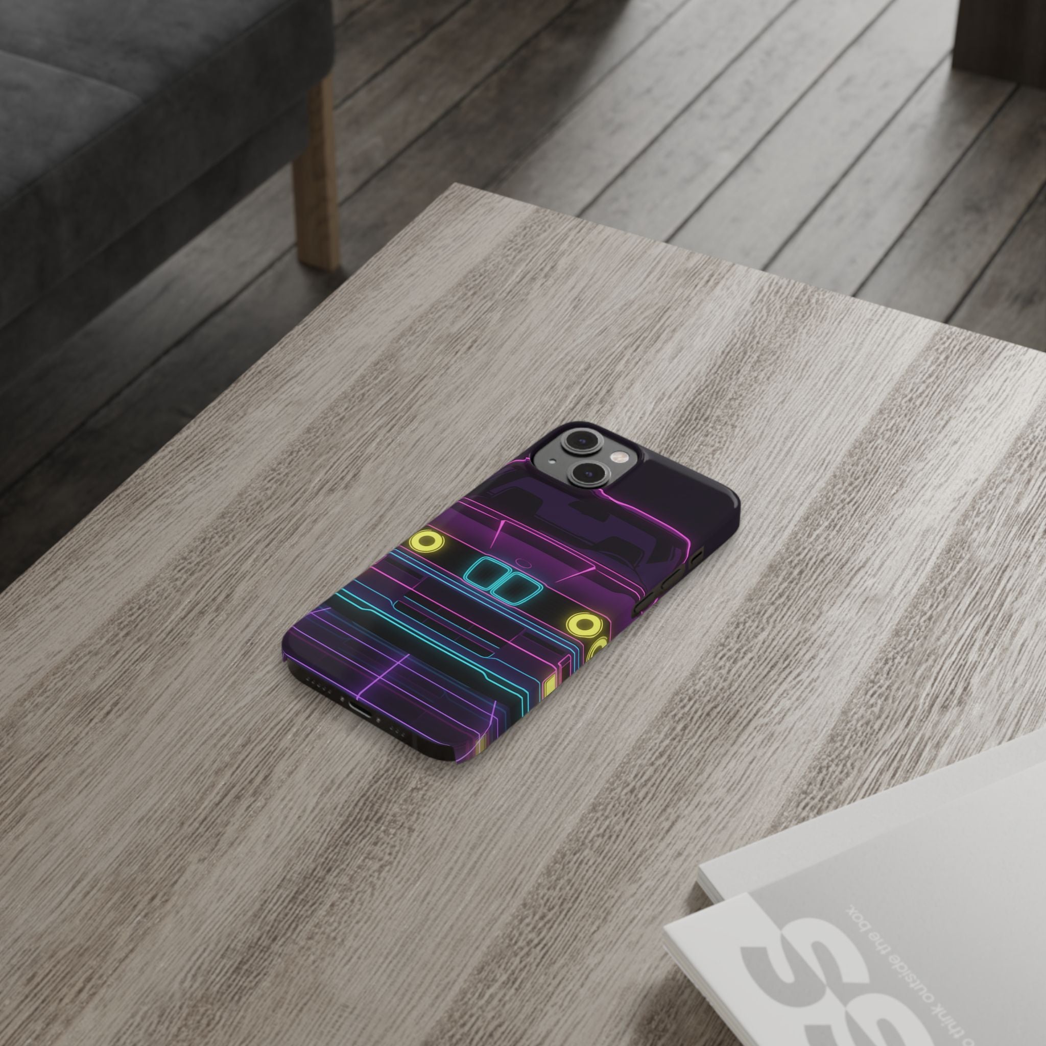BMW E30 Neon Synthwave Phone Case