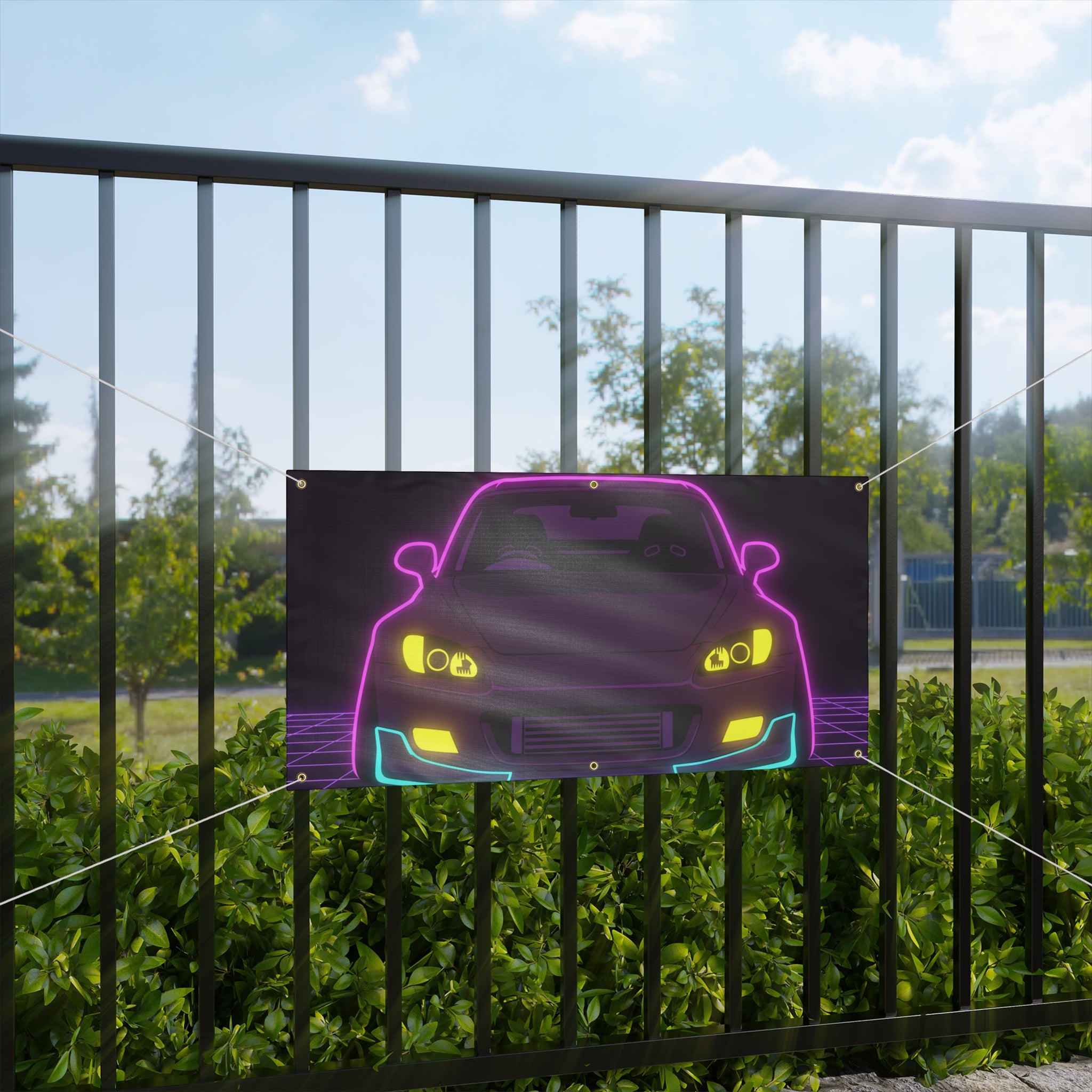 Honda S2000 (1999-09) Neon Synthwave Banner