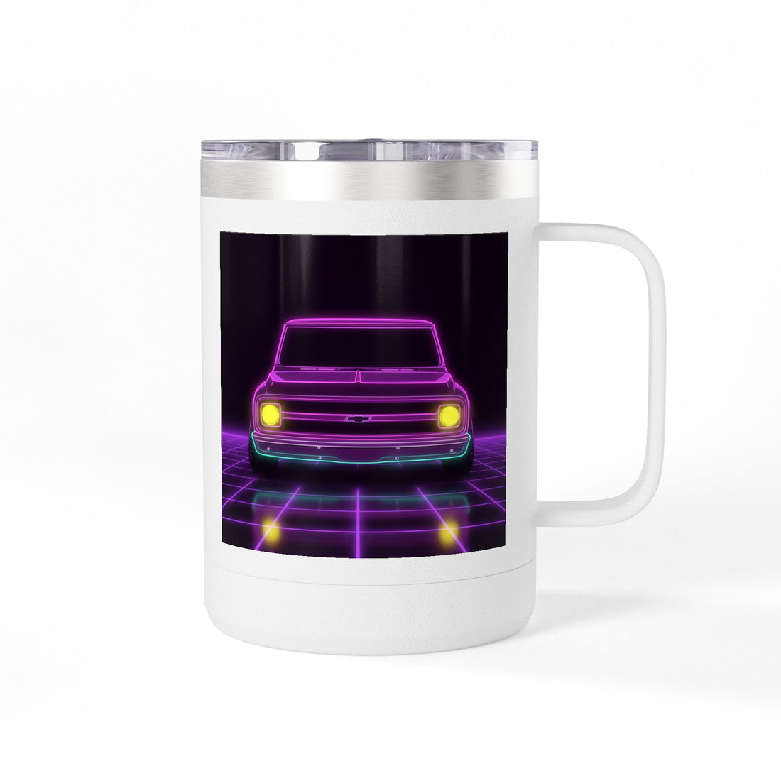 Chevy C10 Pickup (1967-72) Pro-Touring Neon Synthwave Coffee Mug