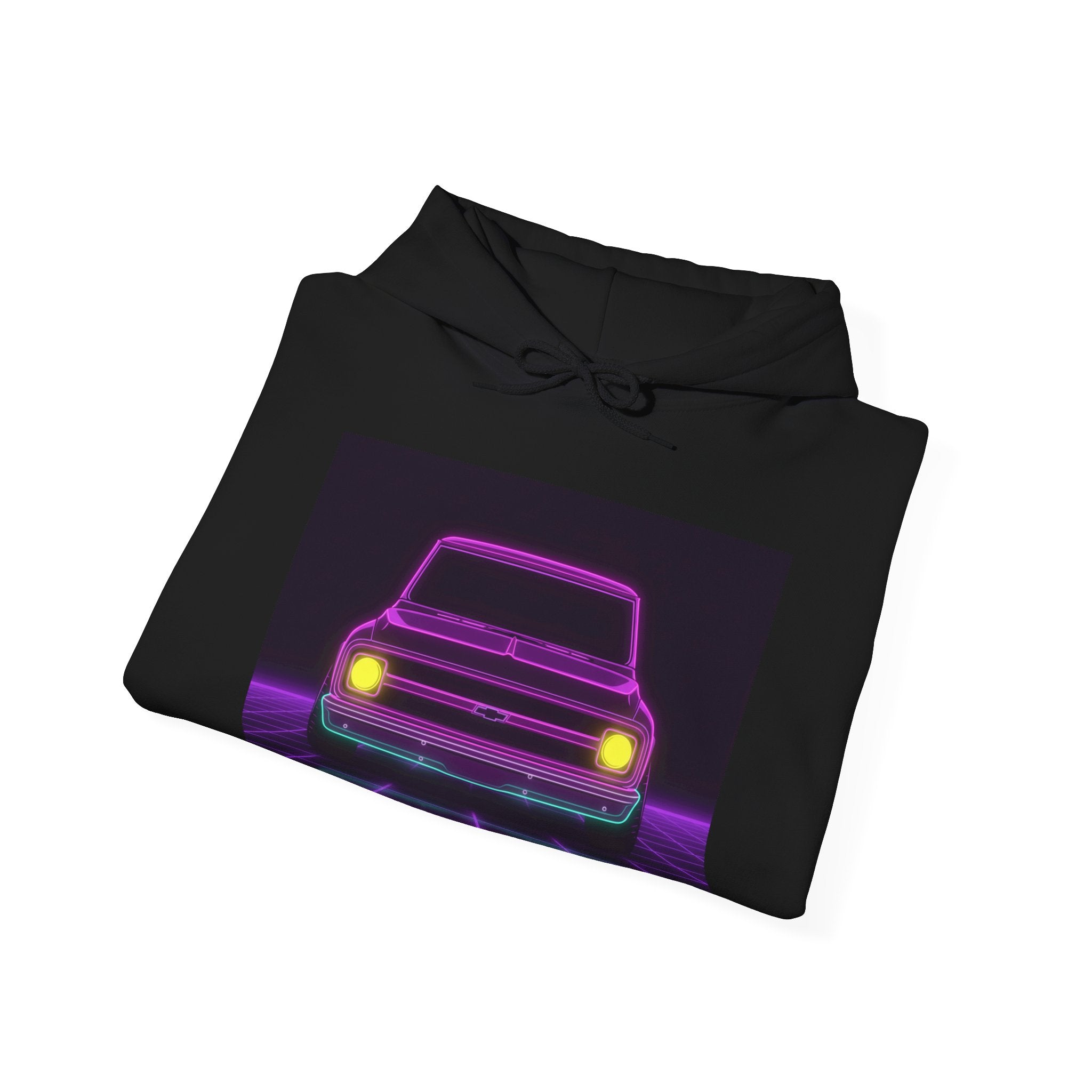 Chevy C10 Pickup (1967-72) Pro-Touring Neon Synthwave Unisex Hoodie