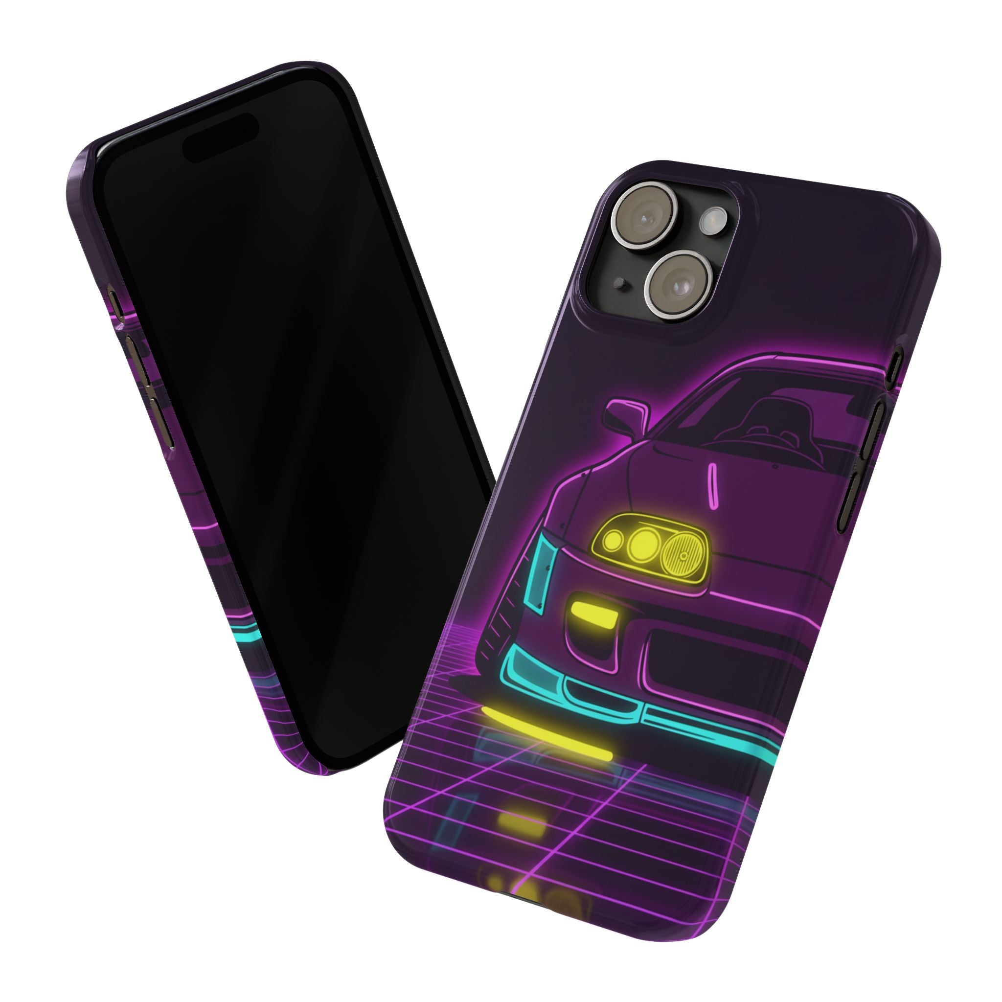 Toyota Supra MK4 Neon Synthwave Phone Case