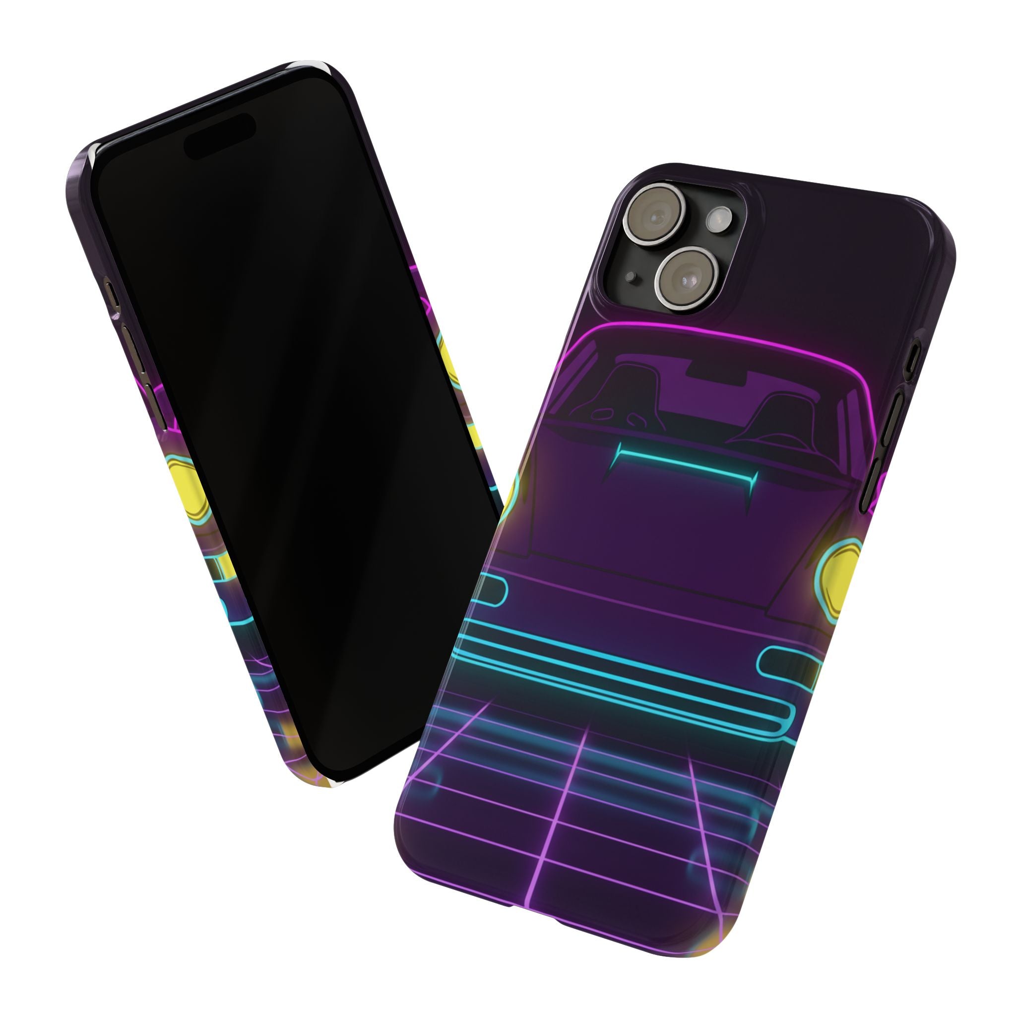 Porsche 964 Singer Neon Synthwave Phone Case