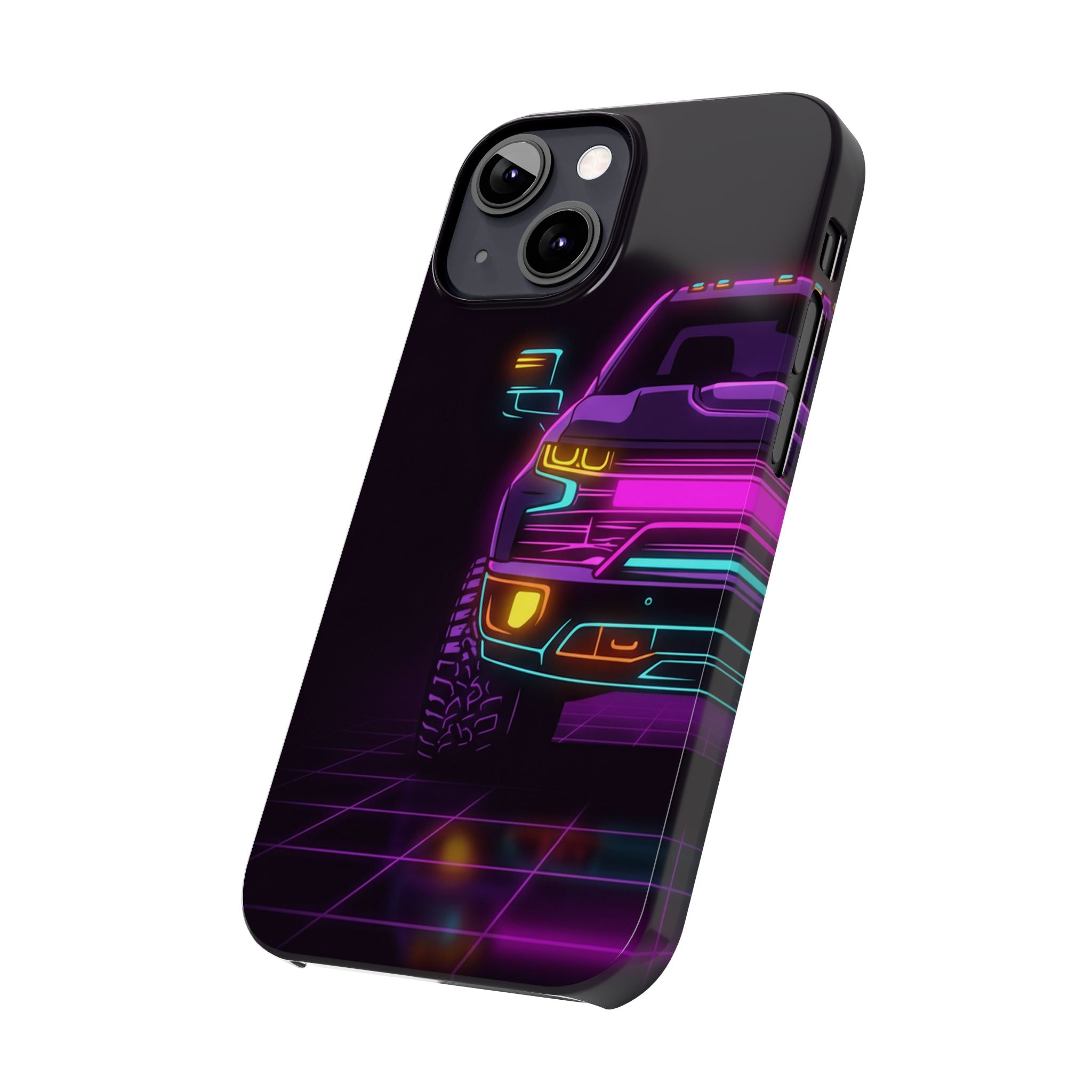 Chevy Silverado Trail Boss (2019+) Neon Synthwave Phone Case