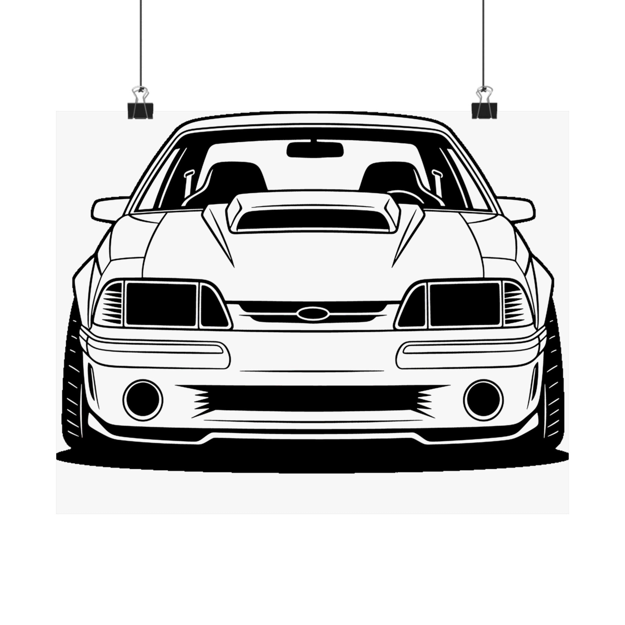Ford Mustang Fox Body GT Poster